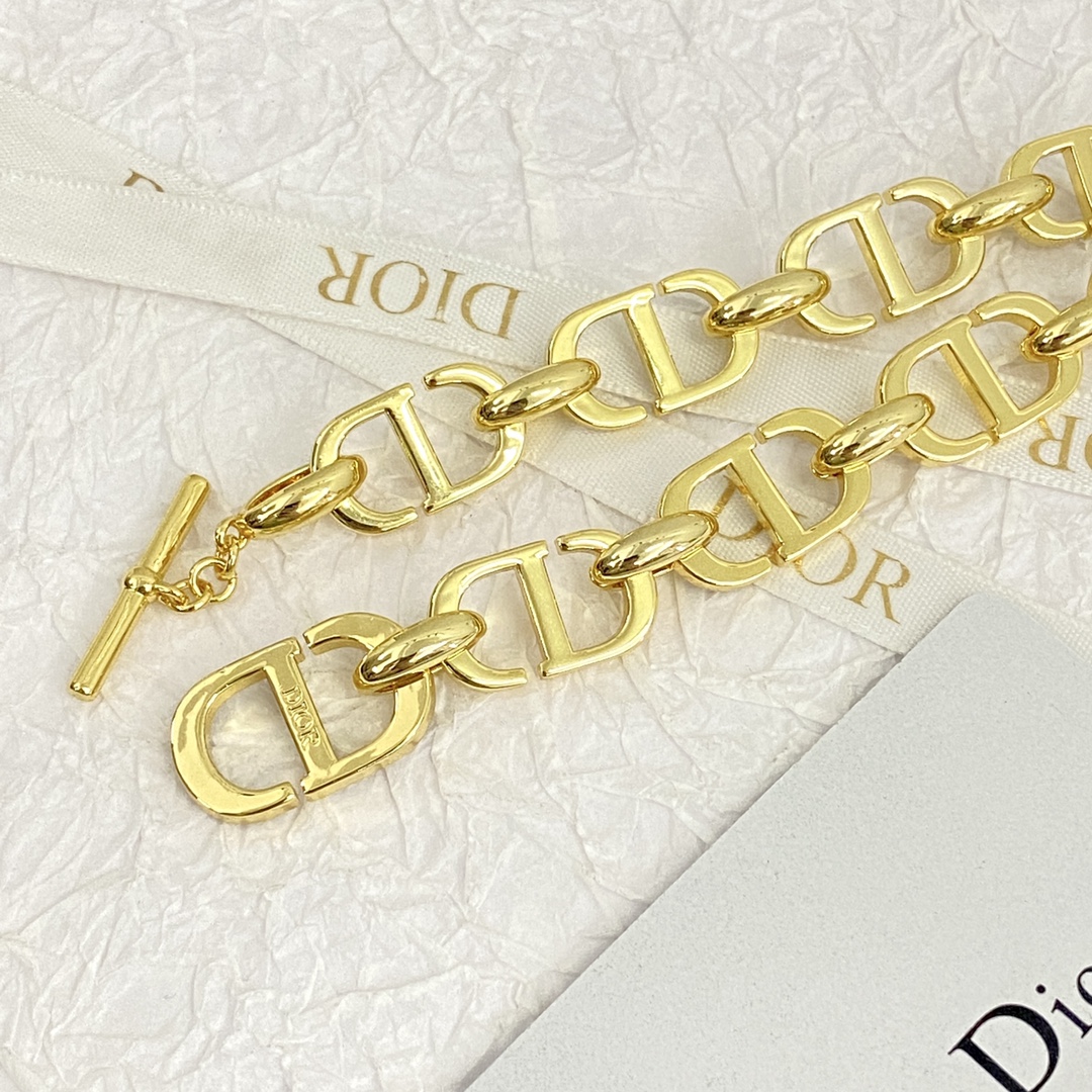 一比一 Dior CD復古粗鏈項鍊高級感金屬頸鏈| 8 一比一 Dior CD復古粗鏈項鍊高級感金屬頸鏈