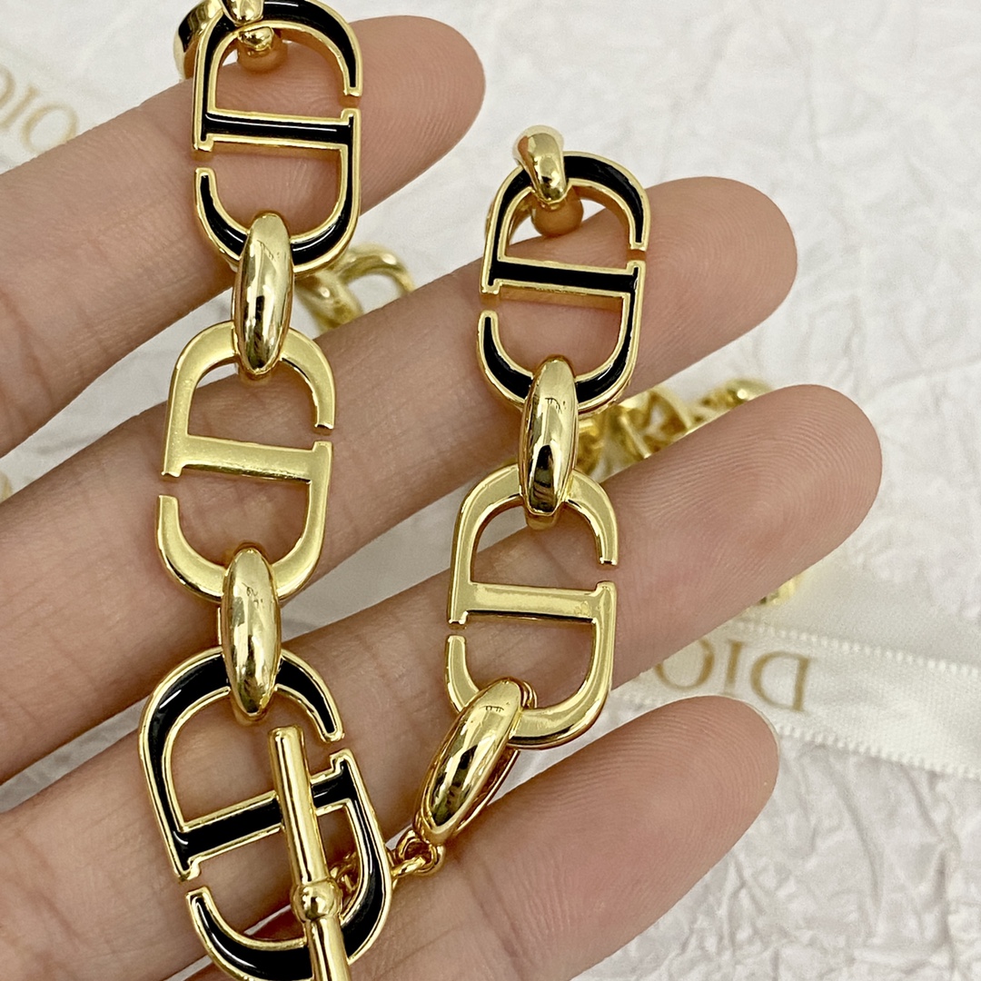 一比一 Dior CD復古粗鏈項鍊高級感金屬頸鏈| 7 一比一 Dior CD復古粗鏈項鍊高級感金屬頸鏈