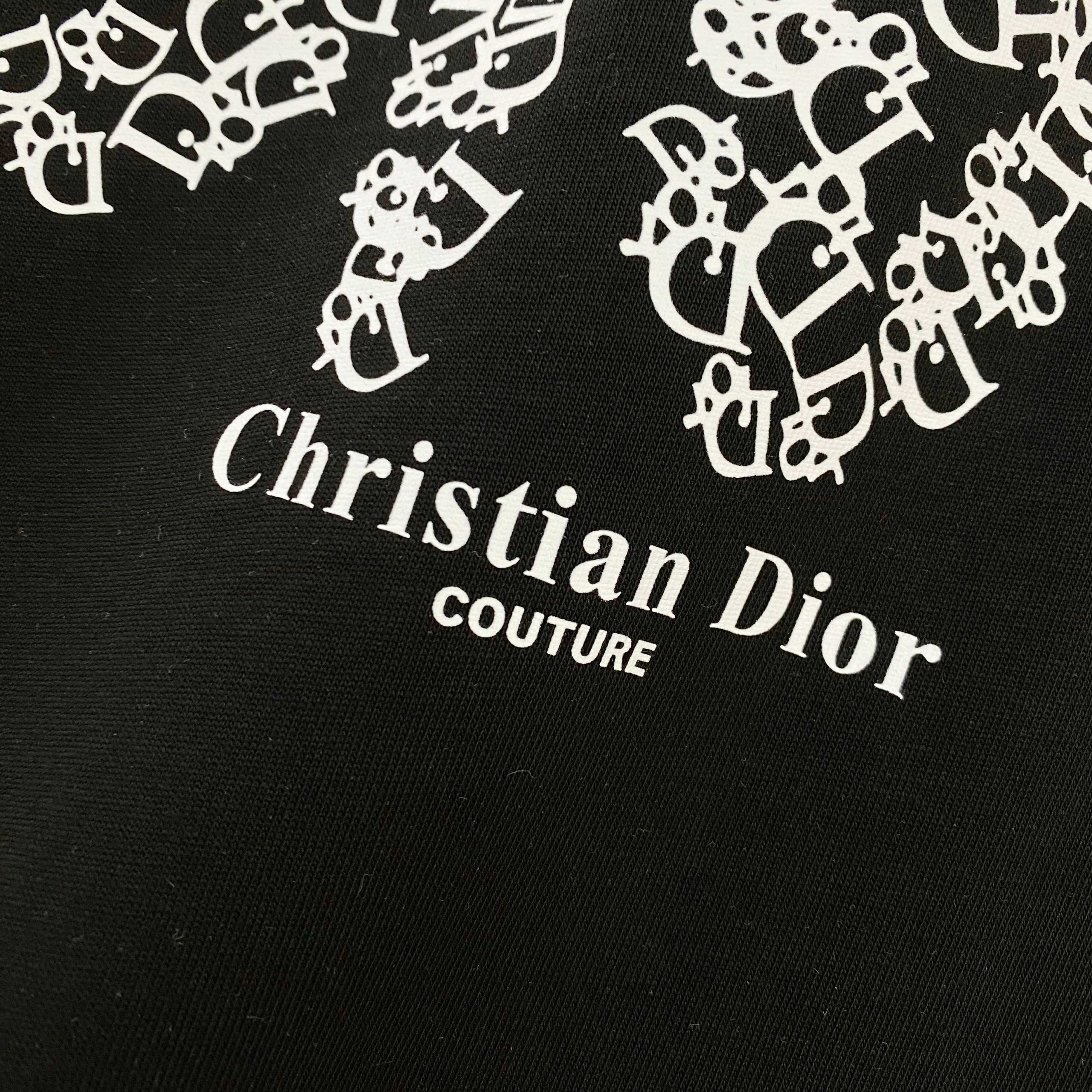 DiorA貨小熊字母黑色短袖T恤潮流精品男女同款| 12 DiorA貨小熊字母黑色短袖T恤潮流精品男女同款