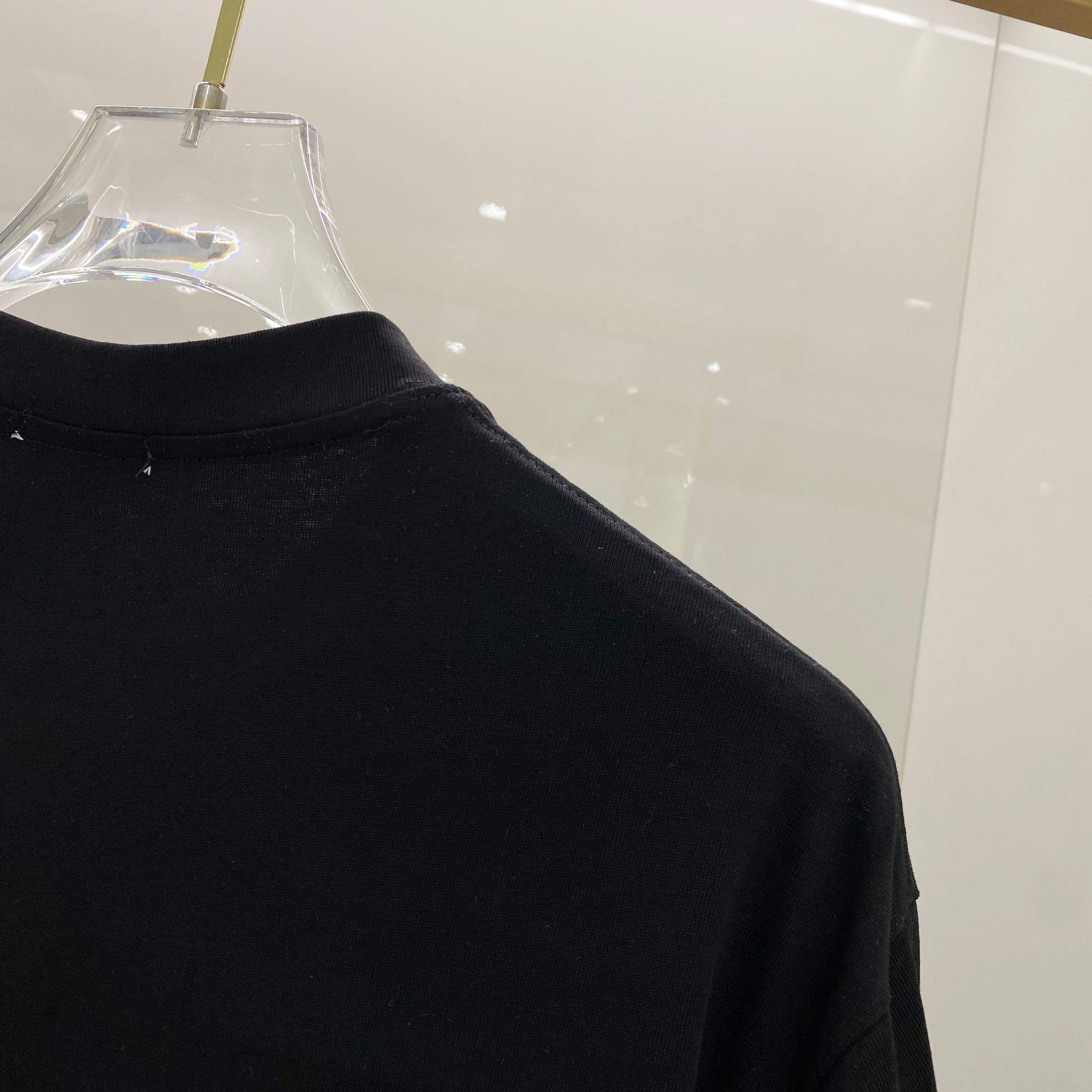 Dior一比一藍色潑墨黑色短袖T恤時尚潮流男女款| 7 Dior一比一藍色潑墨黑色短袖T恤時尚潮流男女款