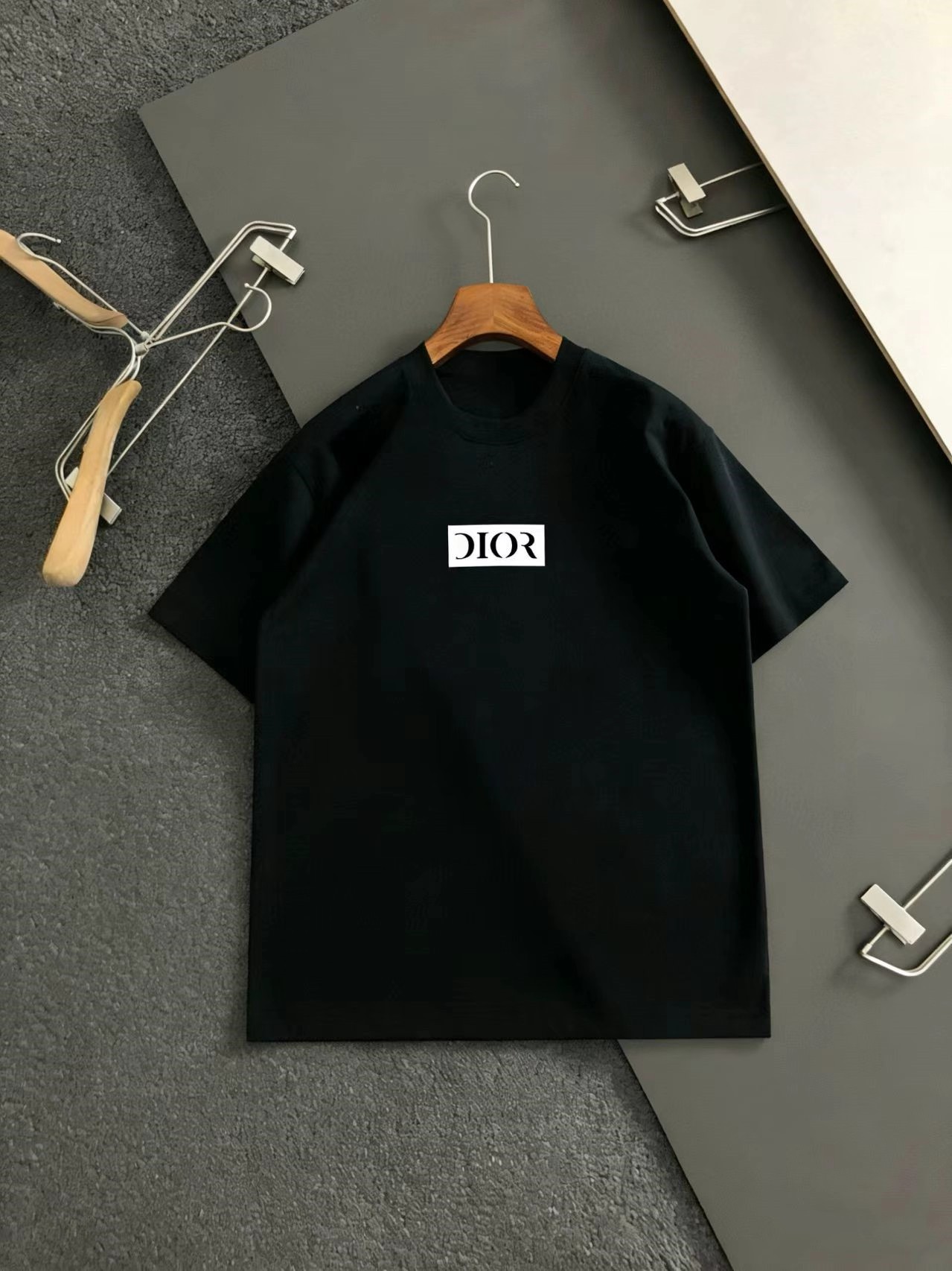 Dior一比一極簡方框Logo短袖T恤高端休閒款