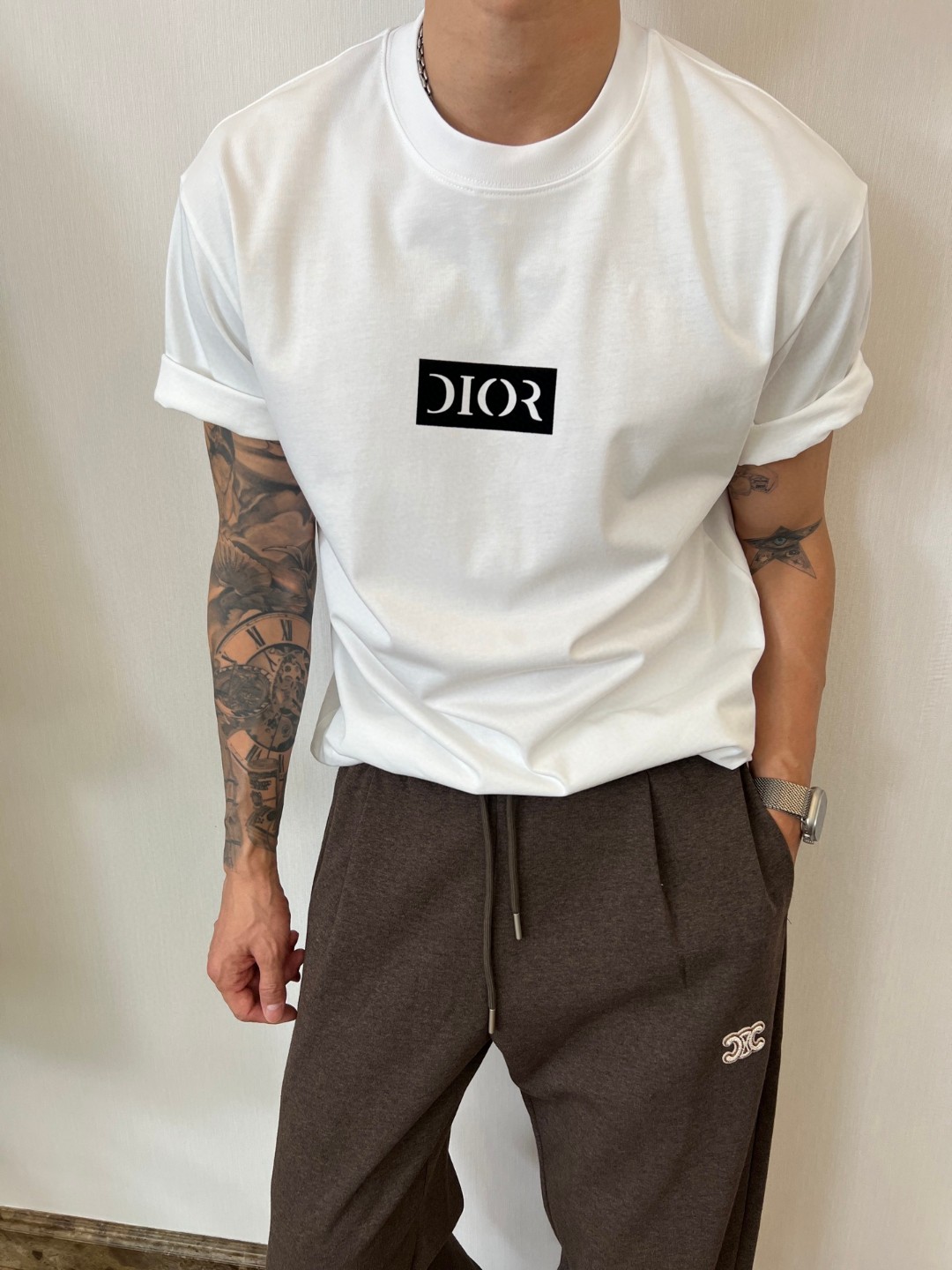 Dior一比一極簡方框Logo短袖T恤高端休閒款| 13 Dior一比一極簡方框Logo短袖T恤高端休閒款