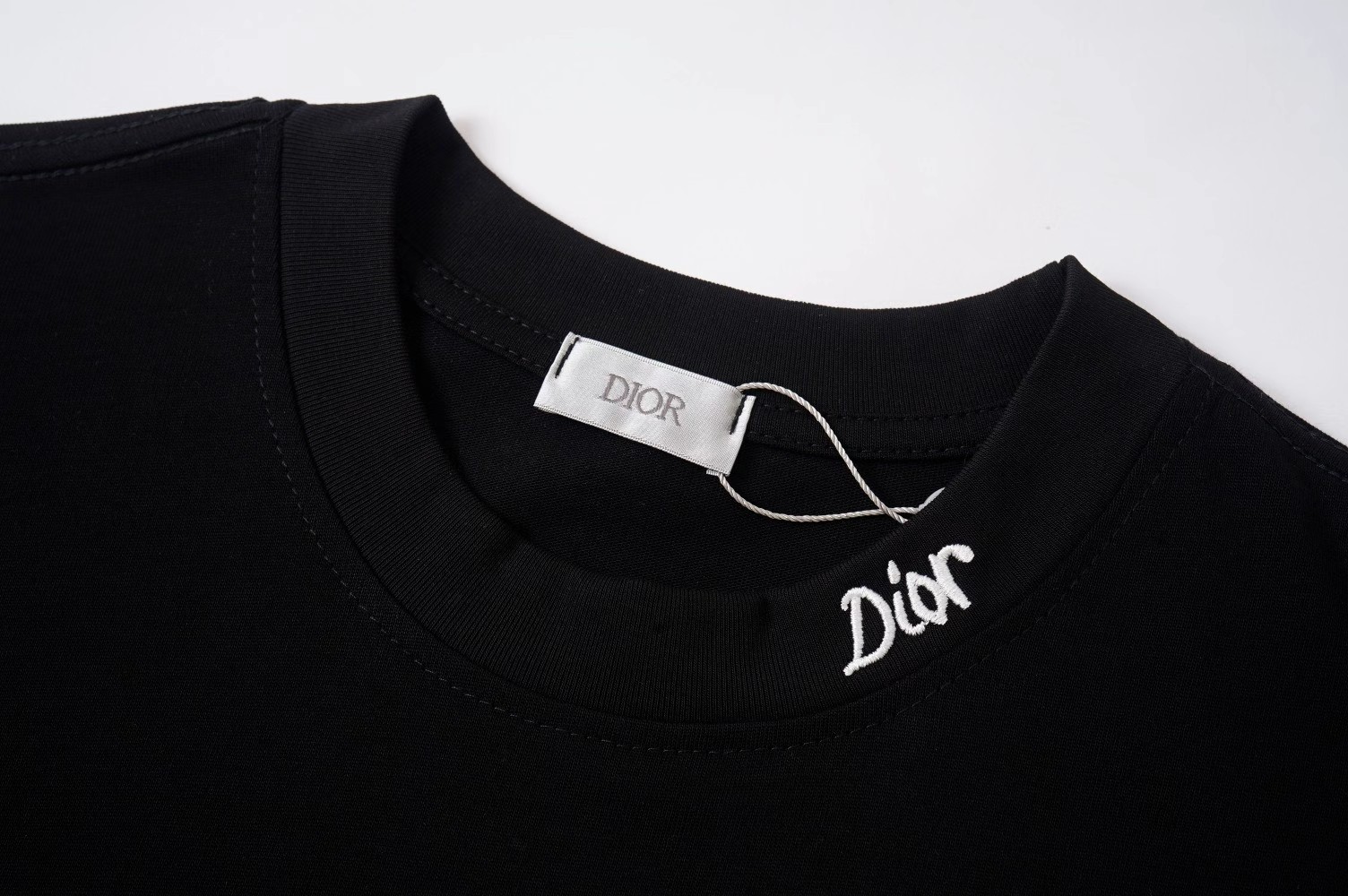 Dior高仿47字母刺繡白色短袖T恤潮流休閒款| 8 Dior高仿47字母刺繡白色短袖T恤潮流休閒款