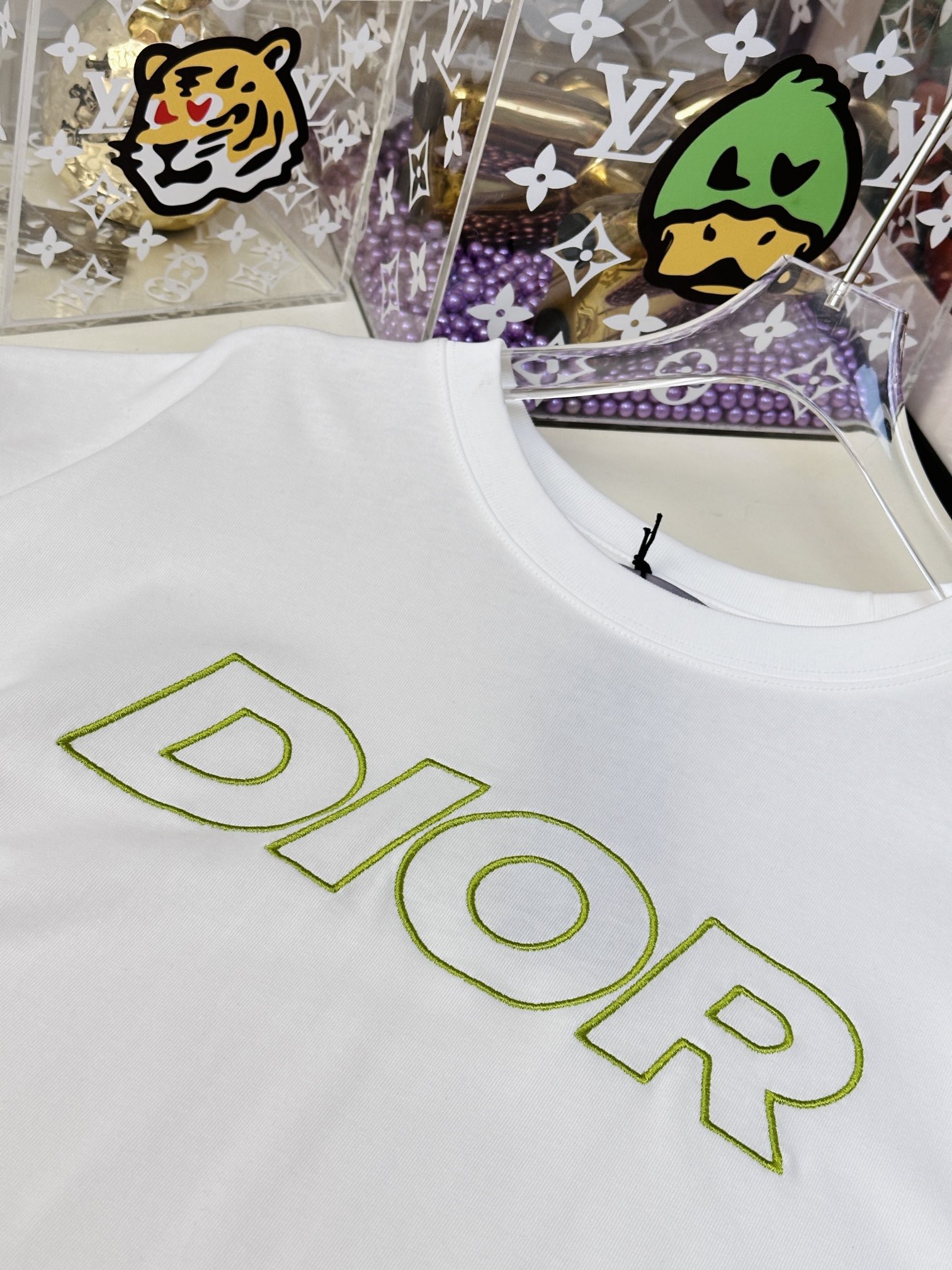 原單Dior刺繡字母七分袖寬鬆T恤簡約休閒款| 12 原單Dior刺繡字母七分袖寬鬆T恤簡約休閒款