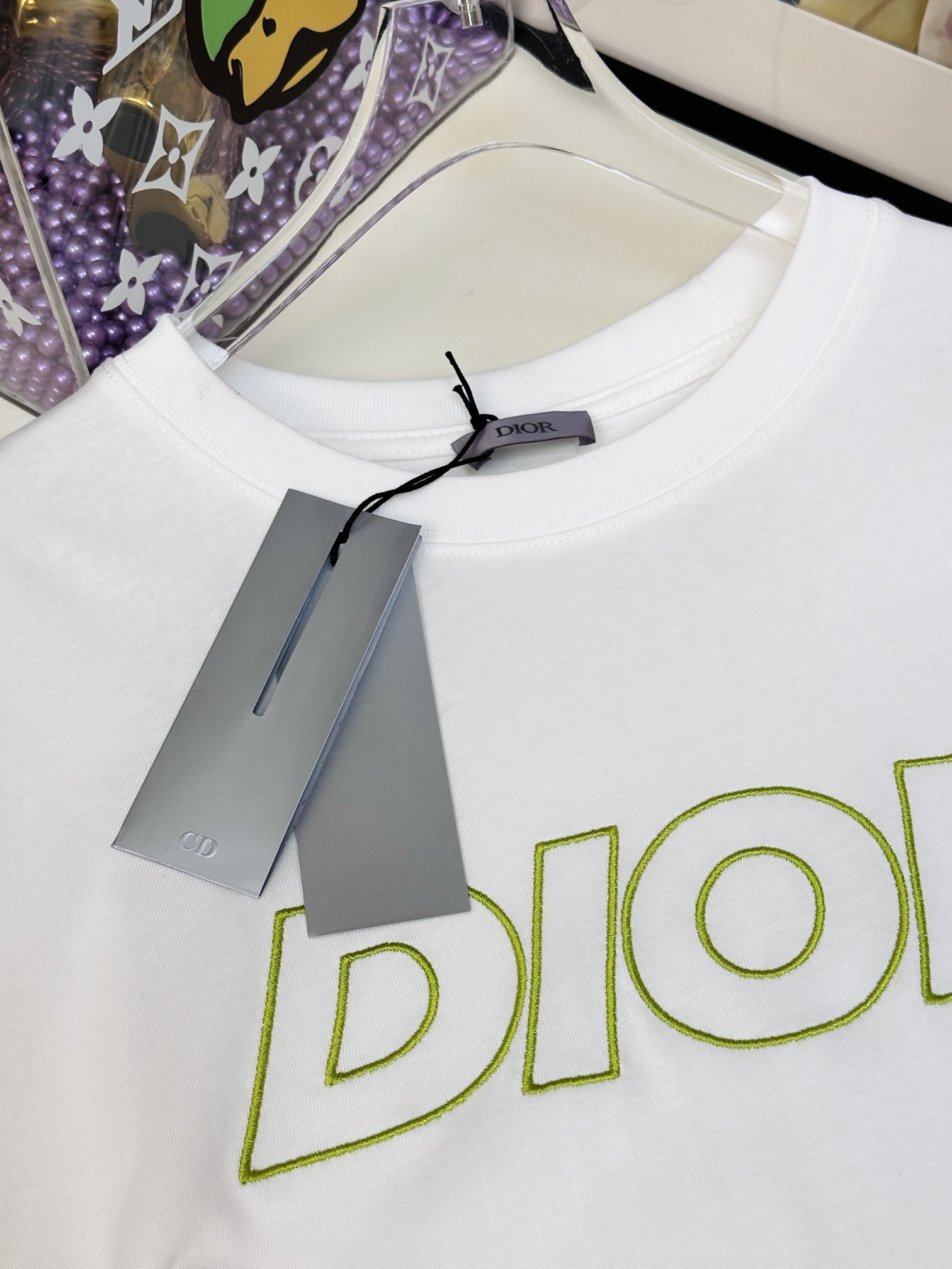 原單Dior刺繡字母七分袖寬鬆T恤簡約休閒款| 10 原單Dior刺繡字母七分袖寬鬆T恤簡約休閒款