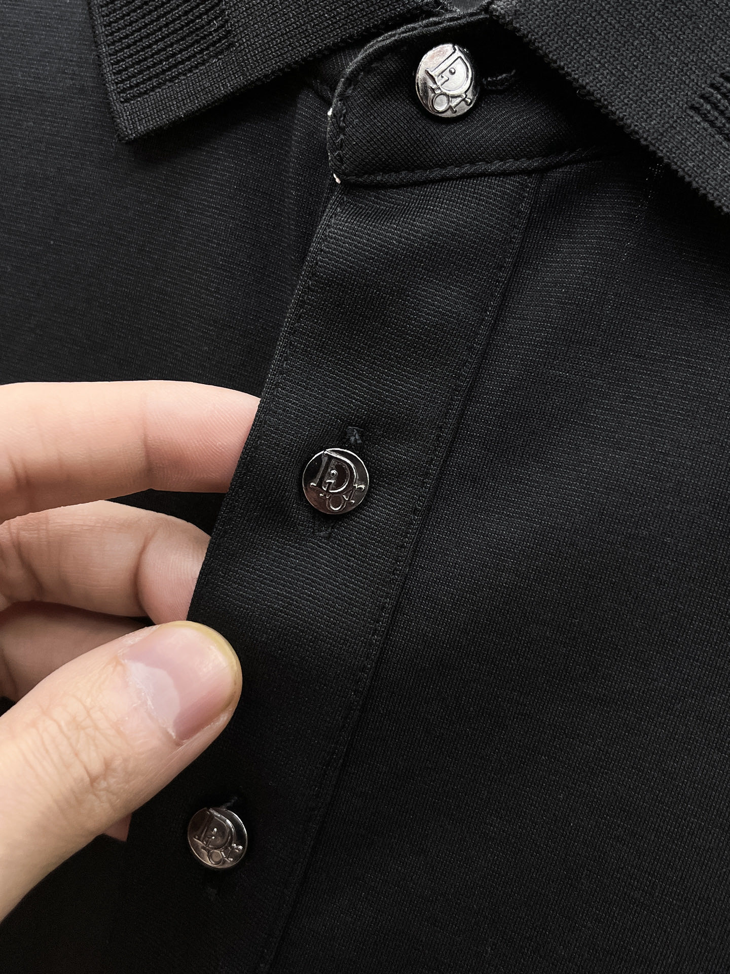 A貨Dior深藍翻領POLO衫男士商務休閒短袖| 16 A貨Dior深藍翻領POLO衫男士商務休閒短袖