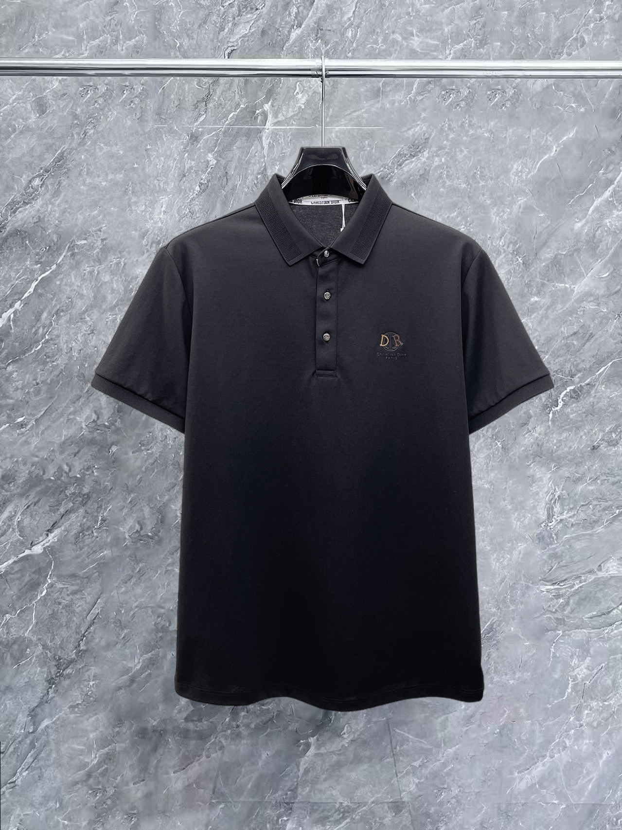 A貨Dior深藍翻領POLO衫男士商務休閒短袖| 14 A貨Dior深藍翻領POLO衫男士商務休閒短袖