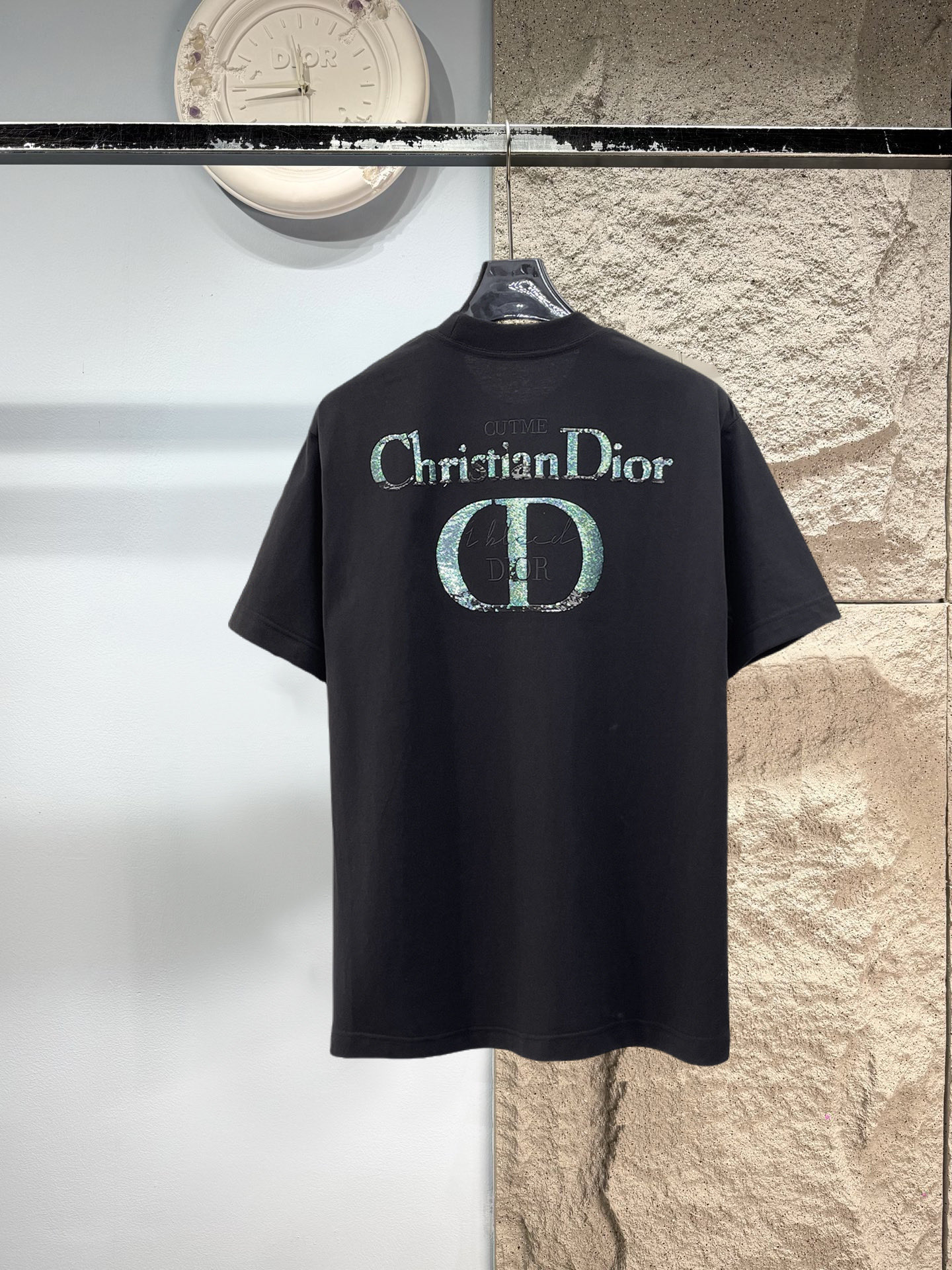 Dior高仿亮片Logo短袖T恤 精品寬鬆潮流男裝| 14 Dior高仿亮片Logo短袖T恤 精品寬鬆潮流男裝