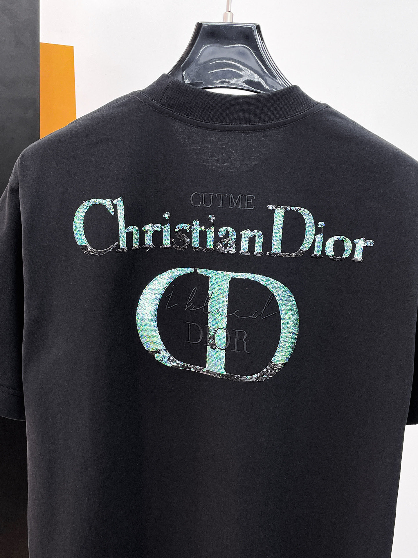 Dior高仿亮片Logo短袖T恤 精品寬鬆潮流男裝| 7 Dior高仿亮片Logo短袖T恤 精品寬鬆潮流男裝