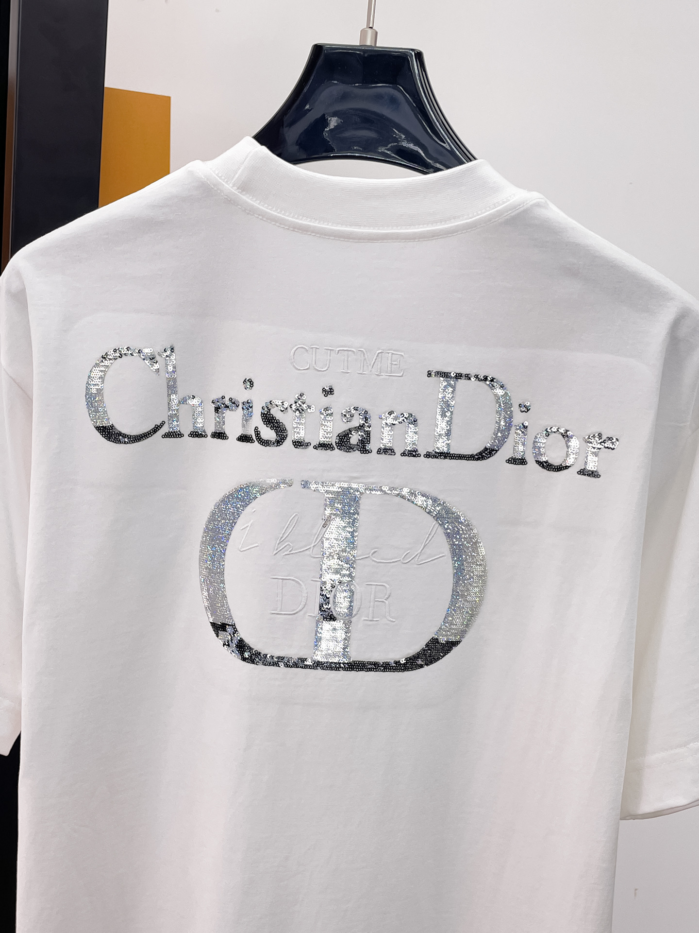 Dior原單亮片Logo短袖T恤 高端精品休閒男裝款| 8 Dior原單亮片Logo短袖T恤 高端精品休閒男裝款