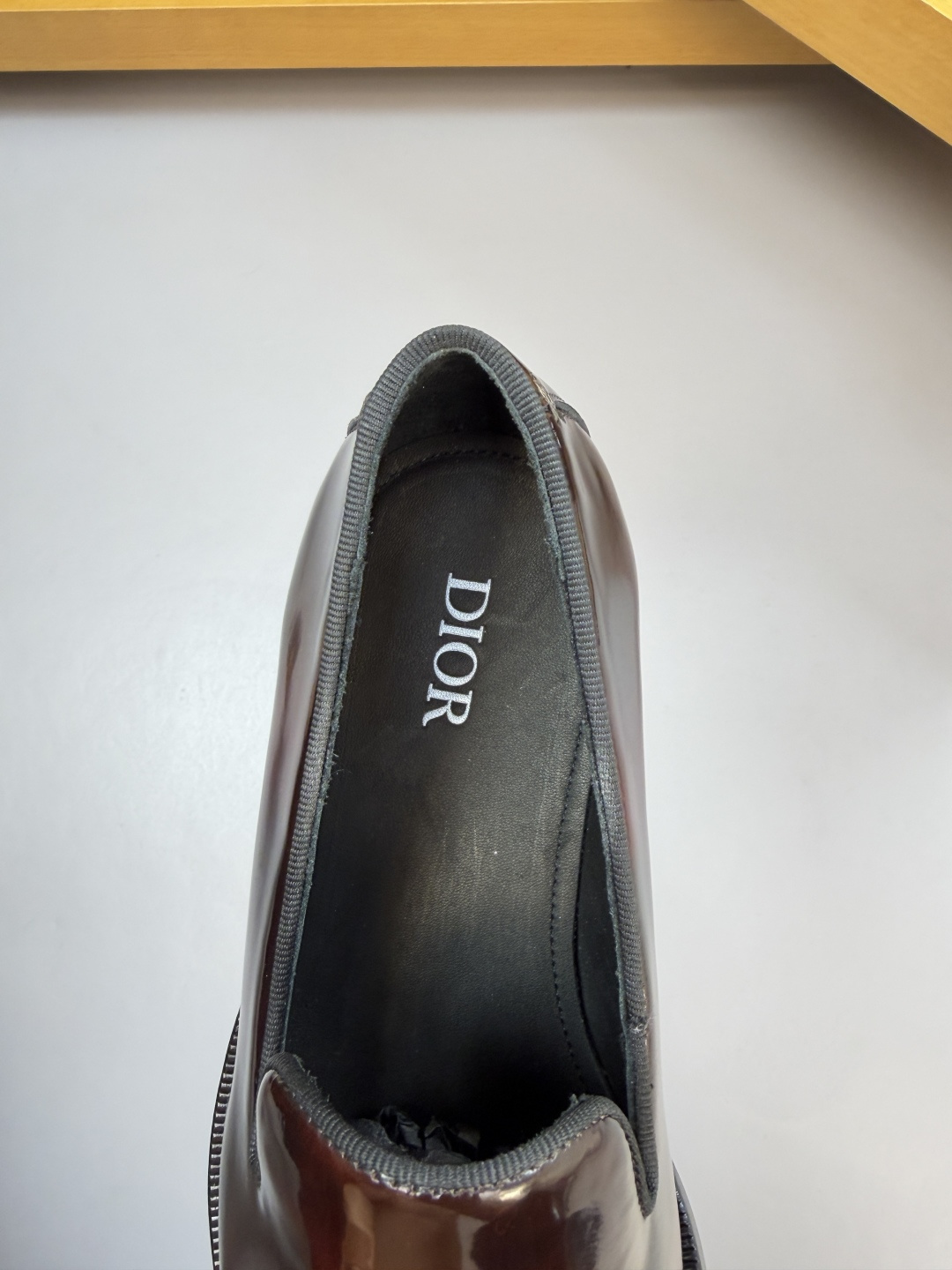 Dior一比一酒紅亮面套腳皮鞋 男士高端休閒皮鞋| 9 Dior一比一酒紅亮面套腳皮鞋 男士高端休閒皮鞋