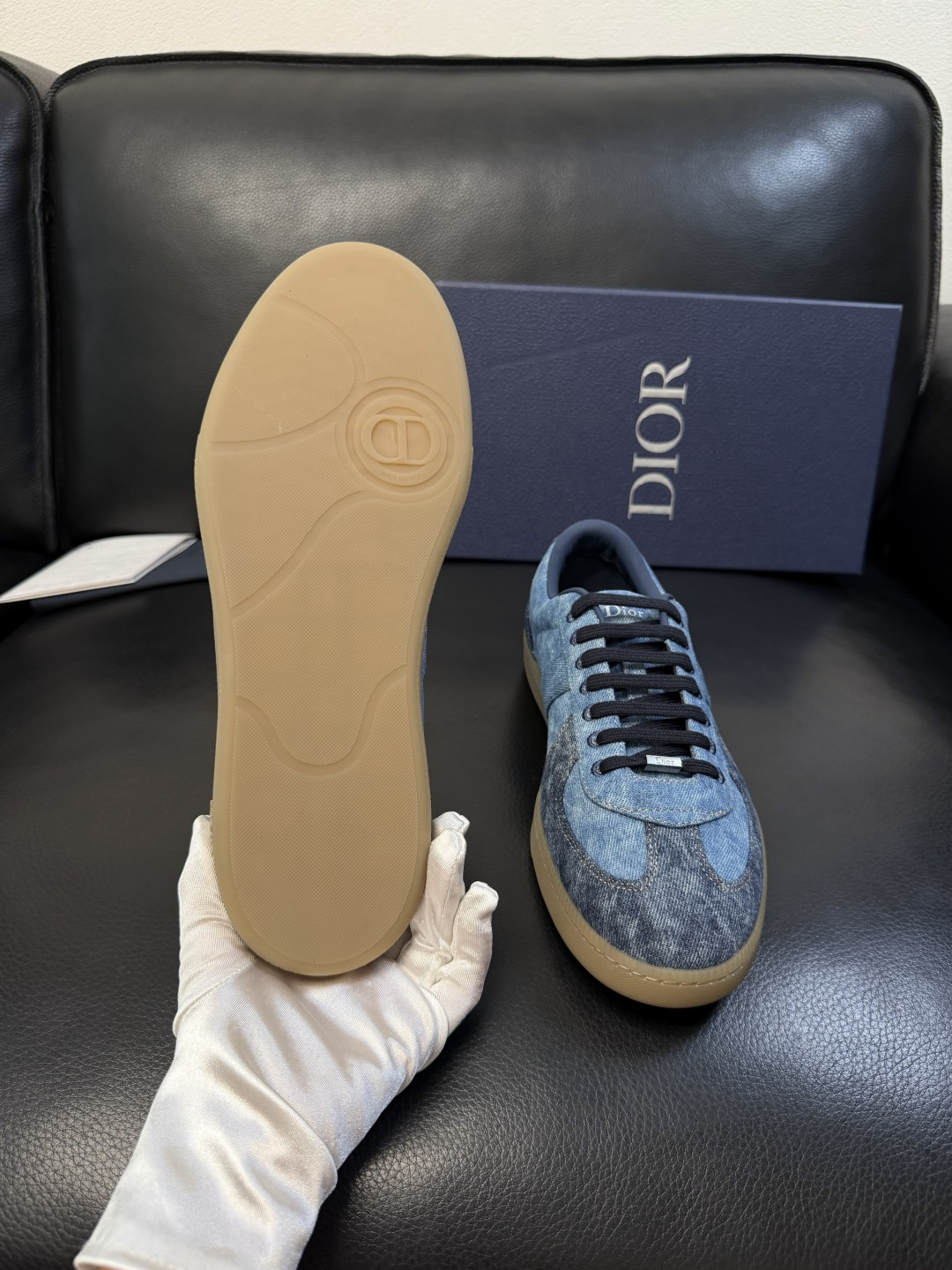 Dior 高仿牛仔拼接低幫運動鞋 復古丹寧休閒百搭款| 7 Dior 高仿牛仔拼接低幫運動鞋 復古丹寧休閒百搭款