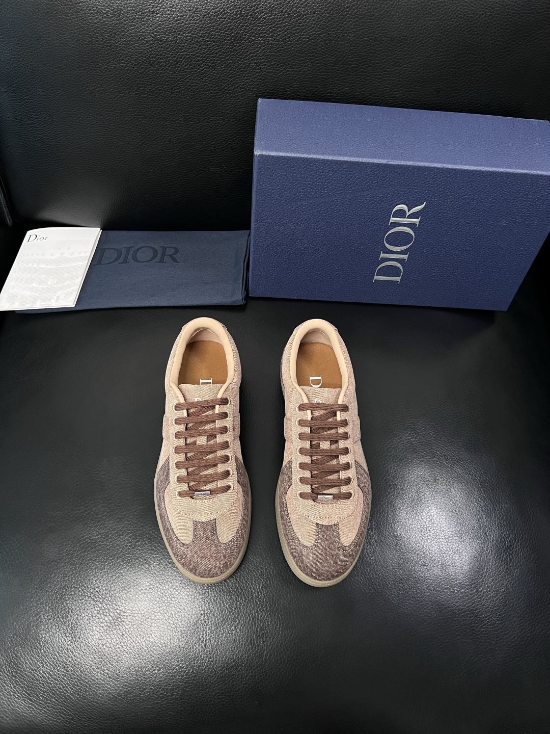 Dior 一比一棕色復古拼接低幫休閒鞋 百搭運動鞋| 13 Dior 一比一棕色復古拼接低幫休閒鞋 百搭運動鞋