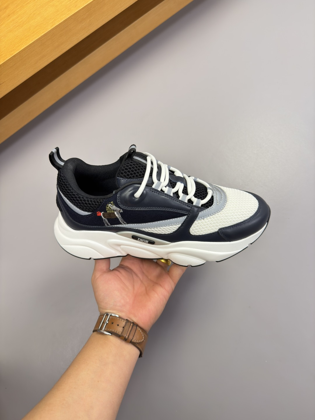 Dior 一比一運動鞋 男款厚底拼色設計 黑白撞色潮流鞋| 12 Dior 一比一運動鞋 男款厚底拼色設計 黑白撞色潮流鞋