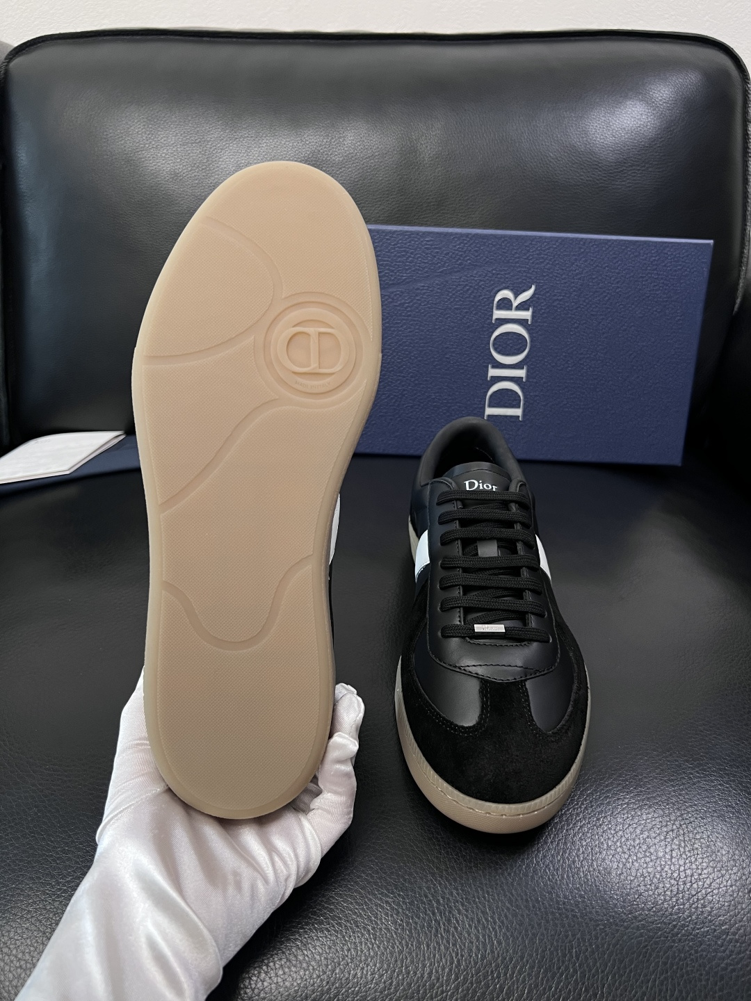 Dior 原單黑白拼接低幫運動鞋 經典休閒板鞋| 7 Dior 原單黑白拼接低幫運動鞋 經典休閒板鞋