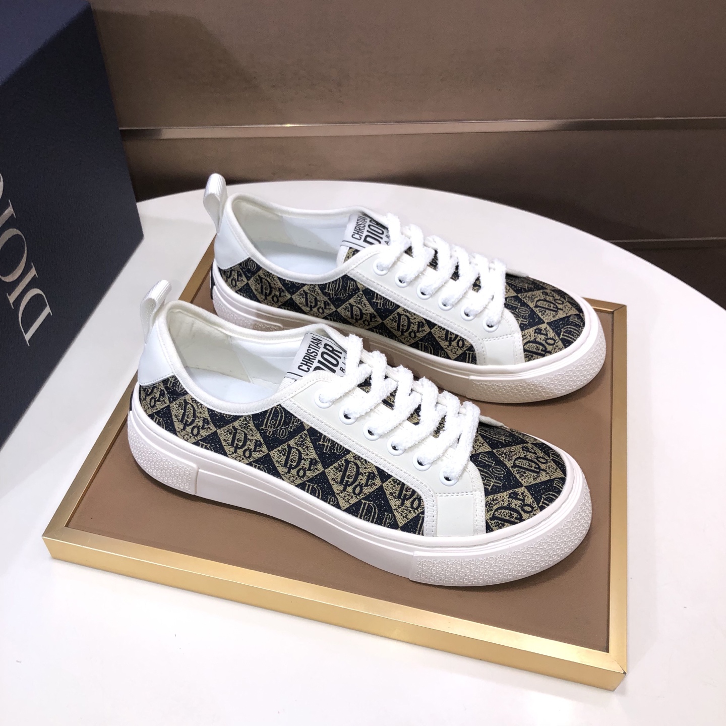 Dior A貨老花帆布低幫運動鞋 經典印花休閒款| 14 Dior A貨老花帆布低幫運動鞋 經典印花休閒款
