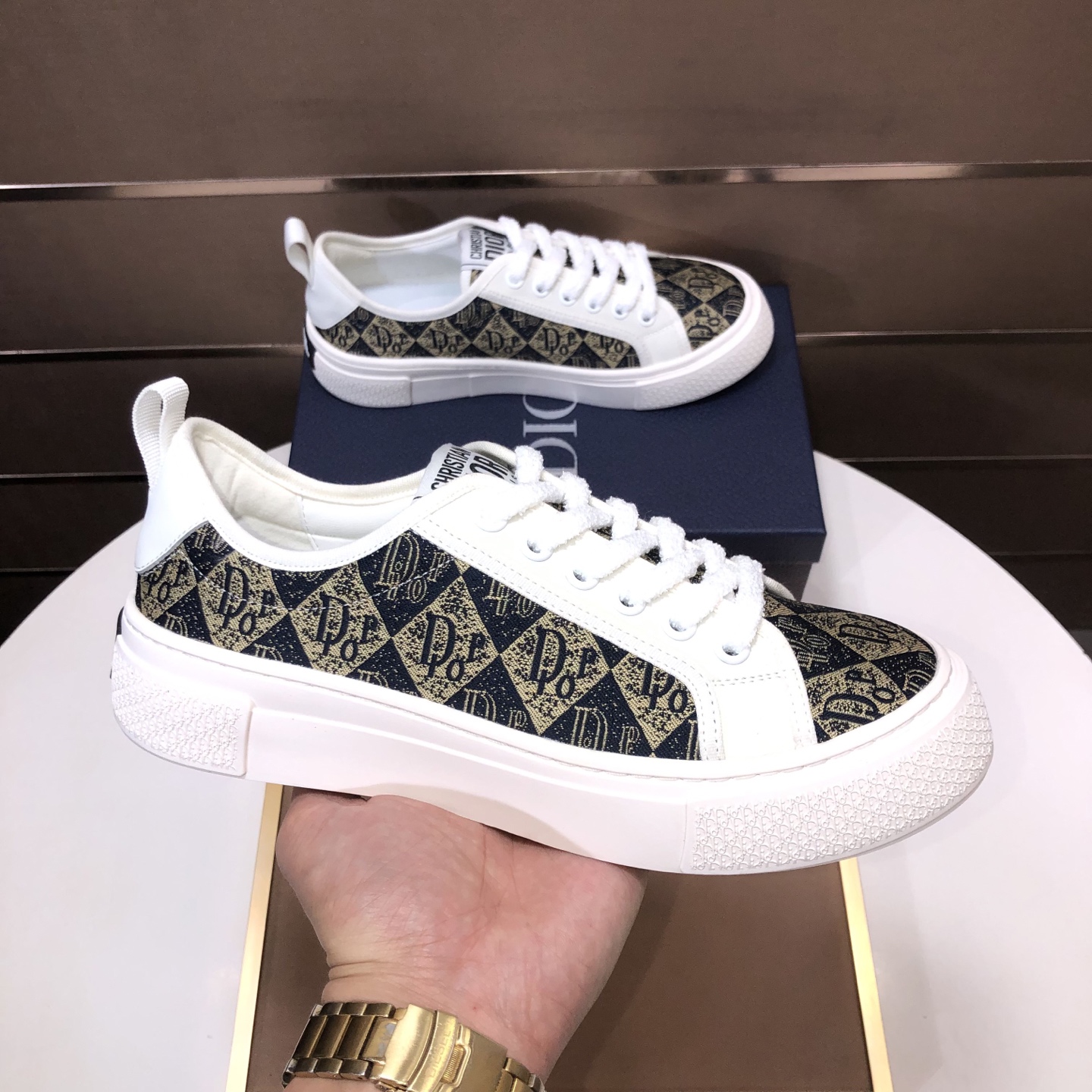 Dior A貨老花帆布低幫運動鞋 經典印花休閒款| 11 Dior A貨老花帆布低幫運動鞋 經典印花休閒款