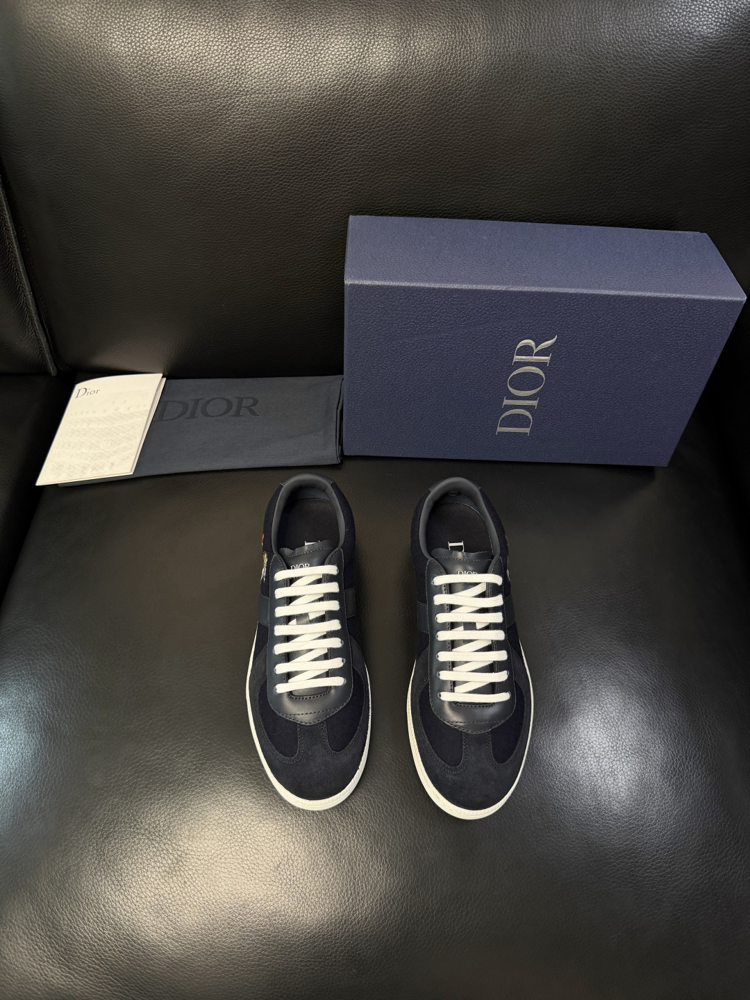 Dior 高仿休閒板鞋 男款黑色刺繡厚底鞋 清新百搭款| 13 Dior 高仿休閒板鞋 男款黑色刺繡厚底鞋 清新百搭款