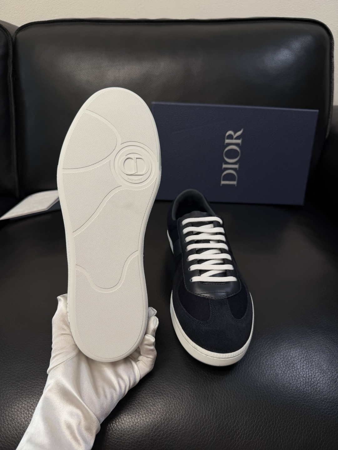Dior 高仿休閒板鞋 男款黑色刺繡厚底鞋 清新百搭款| 7 Dior 高仿休閒板鞋 男款黑色刺繡厚底鞋 清新百搭款