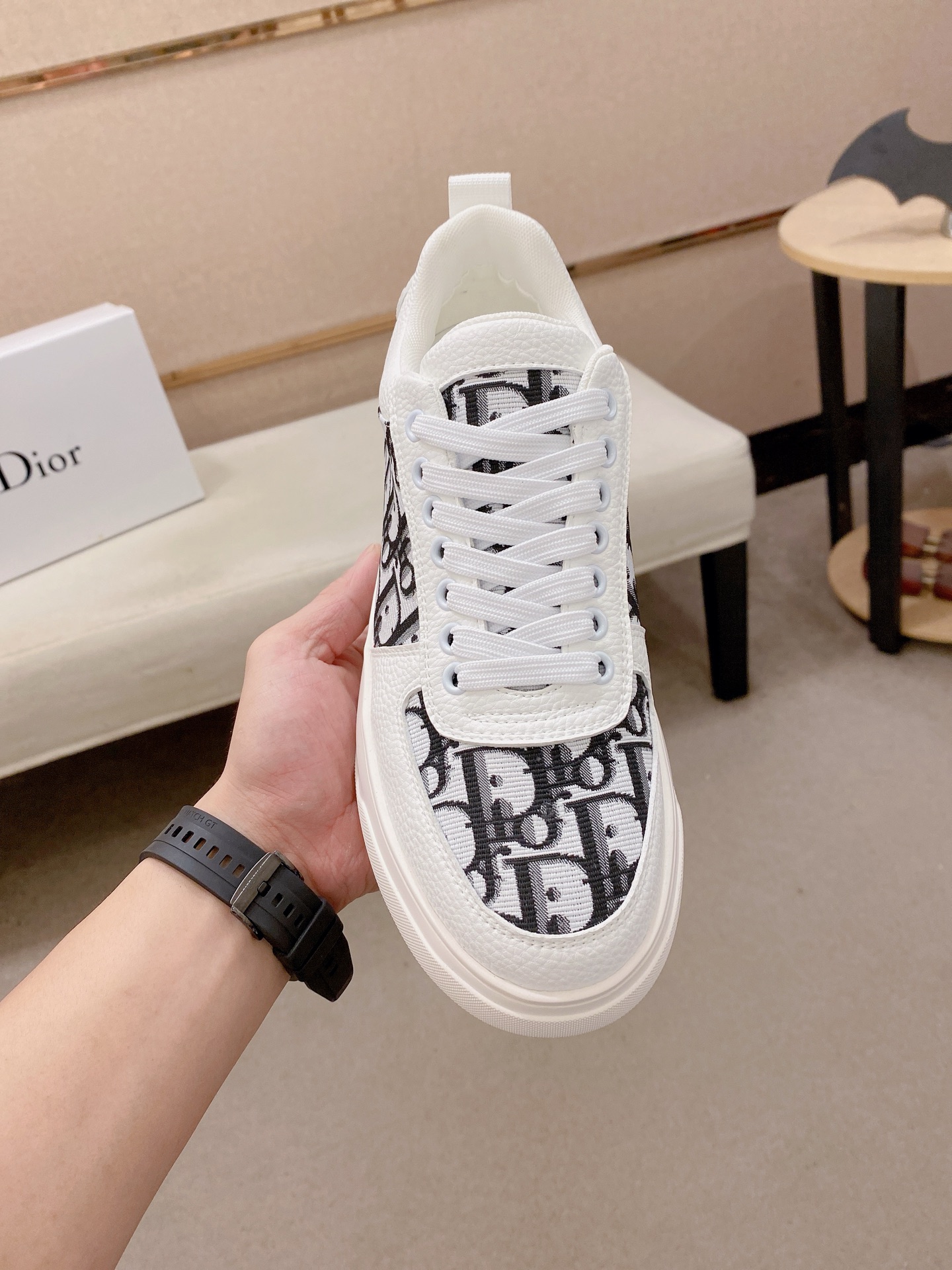 Dior 一比一 Oblique帆布低筒休閒鞋 白色經典老花百搭款| 14 Dior 一比一 Oblique帆布低筒休閒鞋 白色經典老花百搭款