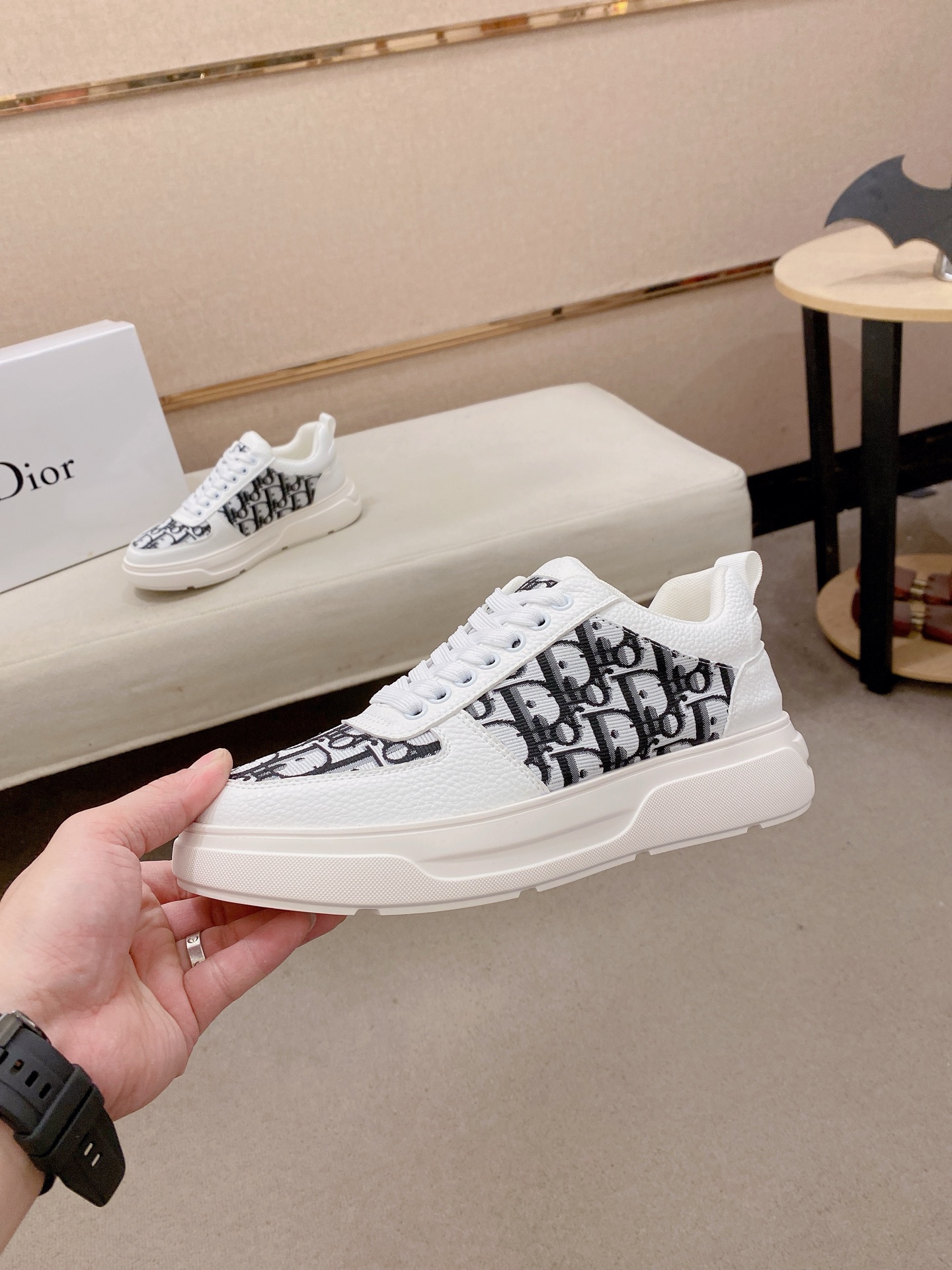 Dior 一比一 Oblique帆布低筒休閒鞋 白色經典老花百搭款| 13 Dior 一比一 Oblique帆布低筒休閒鞋 白色經典老花百搭款