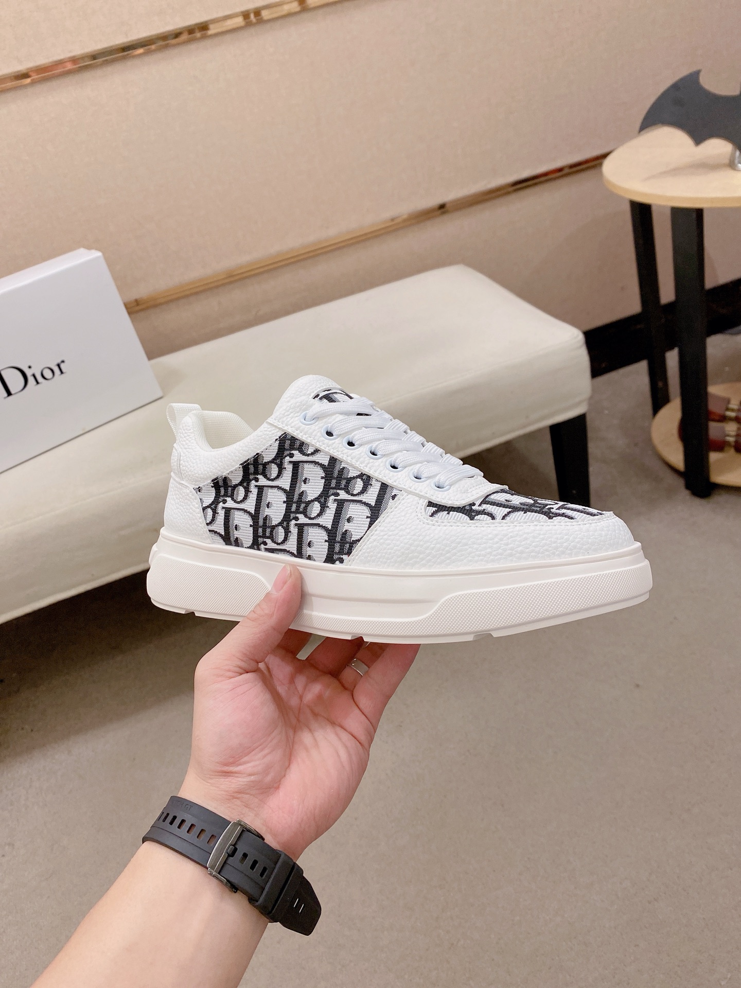 Dior 一比一 Oblique帆布低筒休閒鞋 白色經典老花百搭款| 12 Dior 一比一 Oblique帆布低筒休閒鞋 白色經典老花百搭款