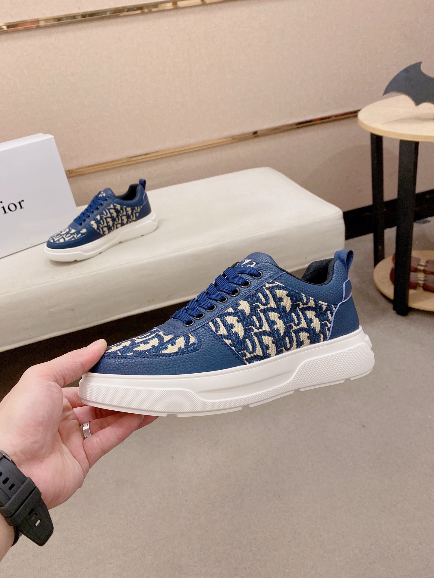 Dior 原單Oblique低筒帆布鞋 藍色老花休閒百搭款| 13 Dior 原單Oblique低筒帆布鞋 藍色老花休閒百搭款