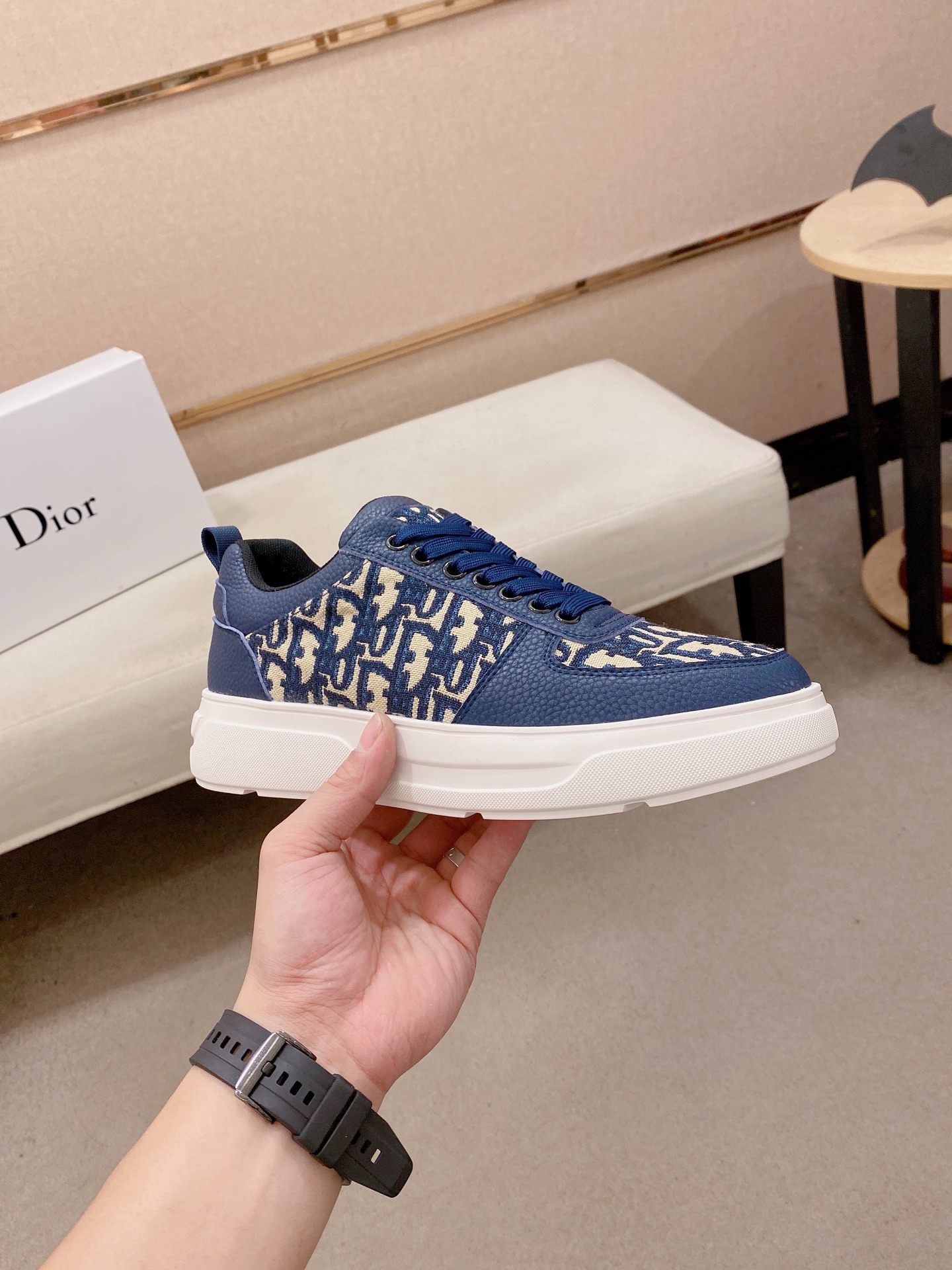 Dior 原單Oblique低筒帆布鞋 藍色老花休閒百搭款| 12 Dior 原單Oblique低筒帆布鞋 藍色老花休閒百搭款