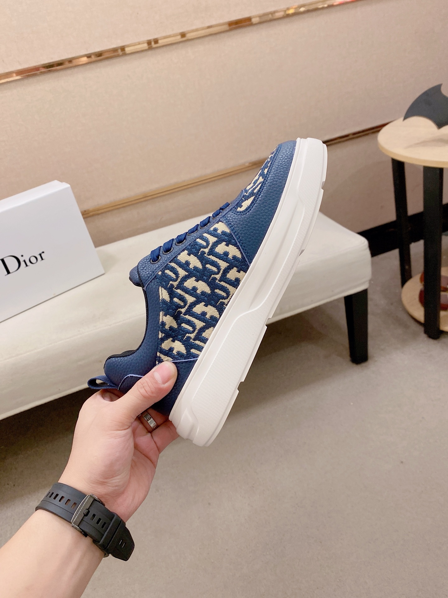 Dior 原單Oblique低筒帆布鞋 藍色老花休閒百搭款| 11 Dior 原單Oblique低筒帆布鞋 藍色老花休閒百搭款