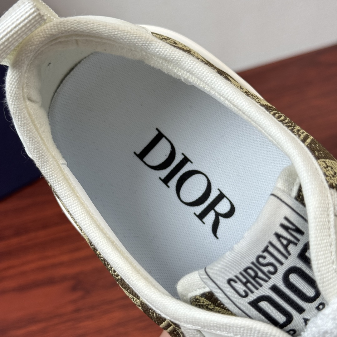 Dior A貨老花厚底休閒鞋 米色帆布低筒百搭款| 9 Dior A貨老花厚底休閒鞋 米色帆布低筒百搭款
