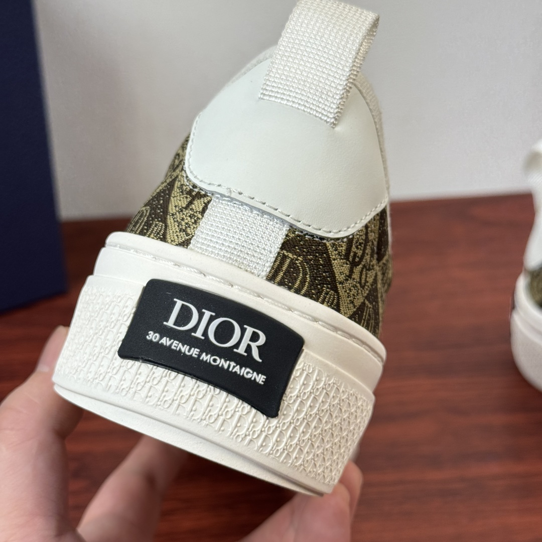 Dior A貨老花厚底休閒鞋 米色帆布低筒百搭款| 8 Dior A貨老花厚底休閒鞋 米色帆布低筒百搭款