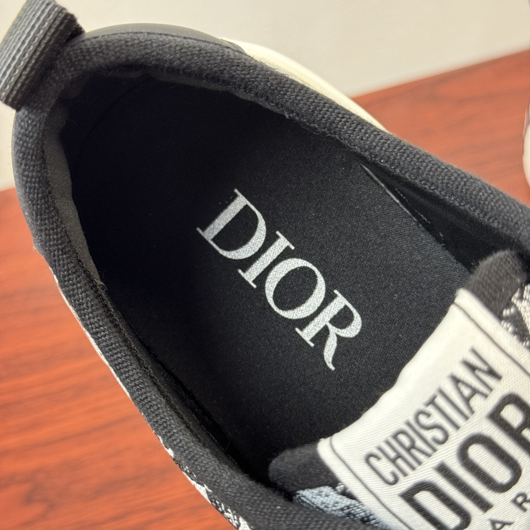 Dior 原單老花厚底休閒鞋 黑色拼接運動百搭款| 9 Dior 原單老花厚底休閒鞋 黑色拼接運動百搭款