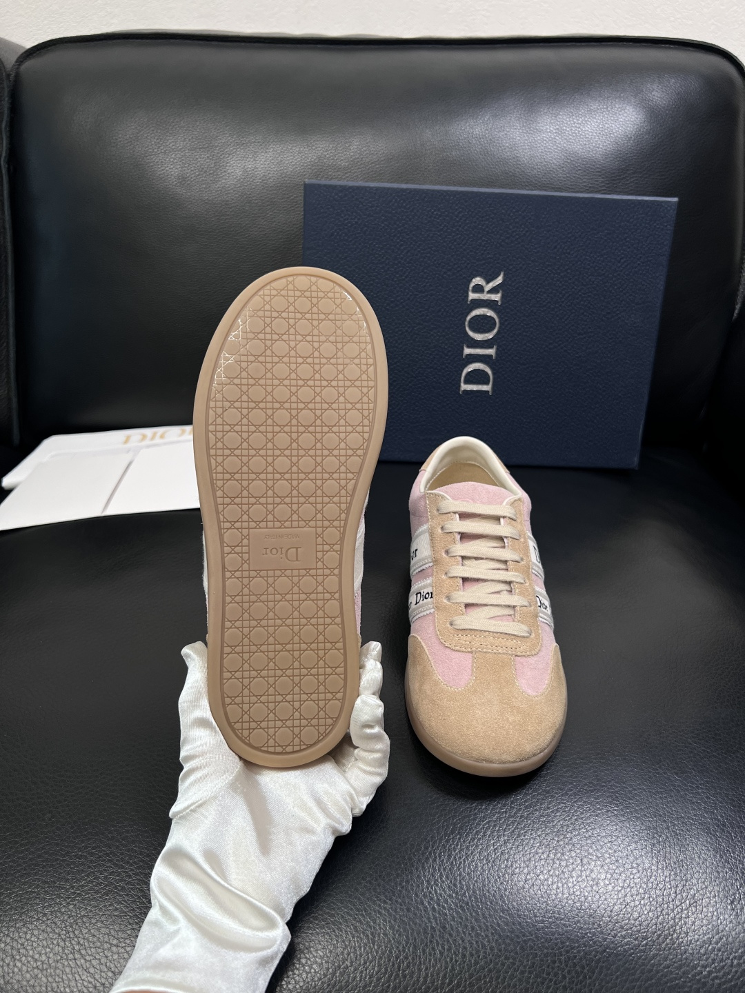 Dior 高仿拼色麂皮復古低幫休閒鞋 男女百搭運動板鞋| 7 Dior 高仿拼色麂皮復古低幫休閒鞋 男女百搭運動板鞋