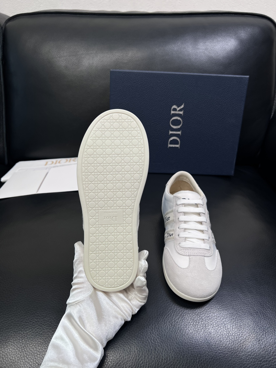 Dior 原單極簡白色低幫休閒鞋 百搭舒適運動板鞋| 7 Dior 原單極簡白色低幫休閒鞋 百搭舒適運動板鞋