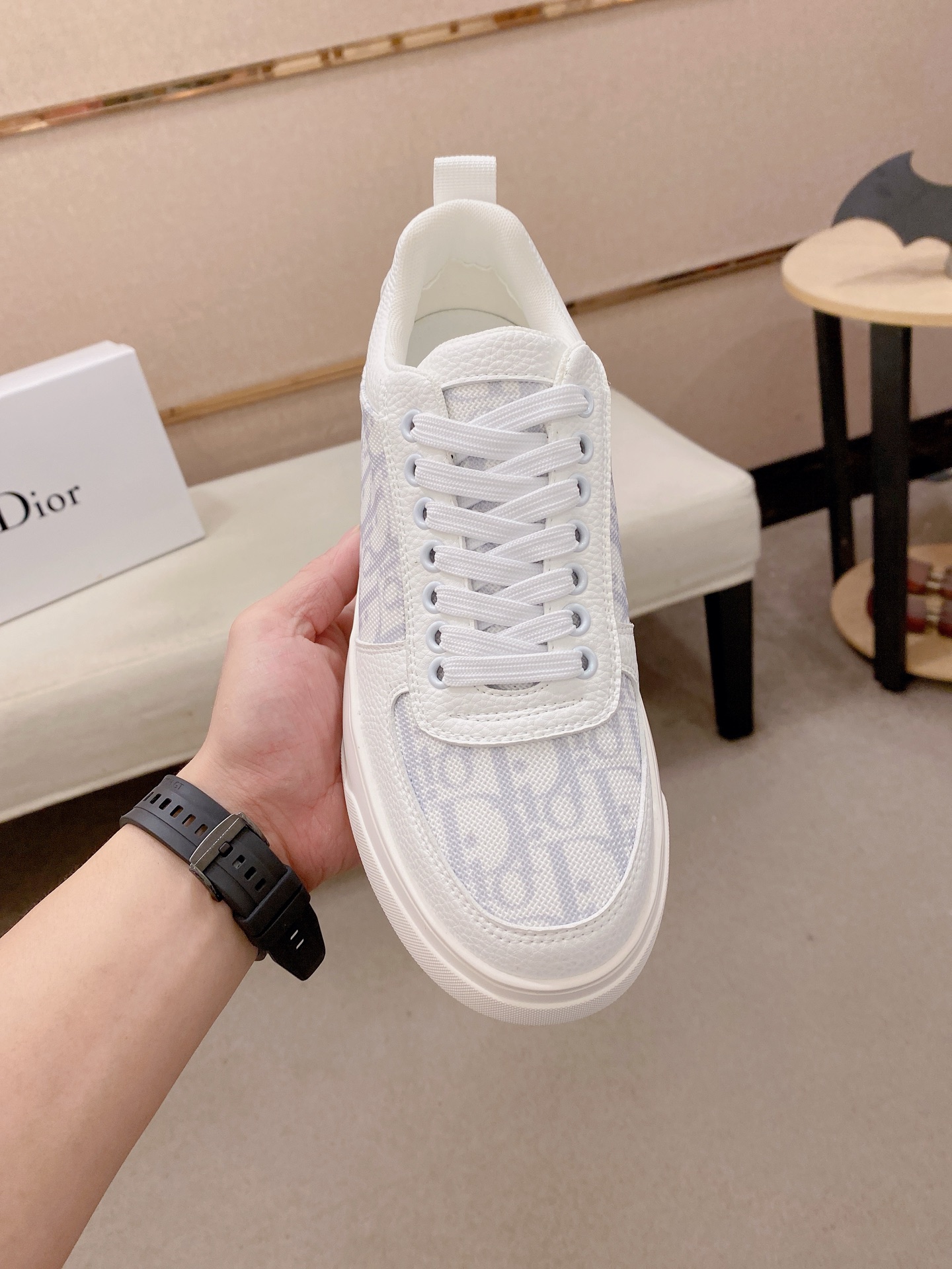 Dior 一比一白色老花休閒運動鞋 簡約百搭輕便款| 14 Dior 一比一白色老花休閒運動鞋 簡約百搭輕便款