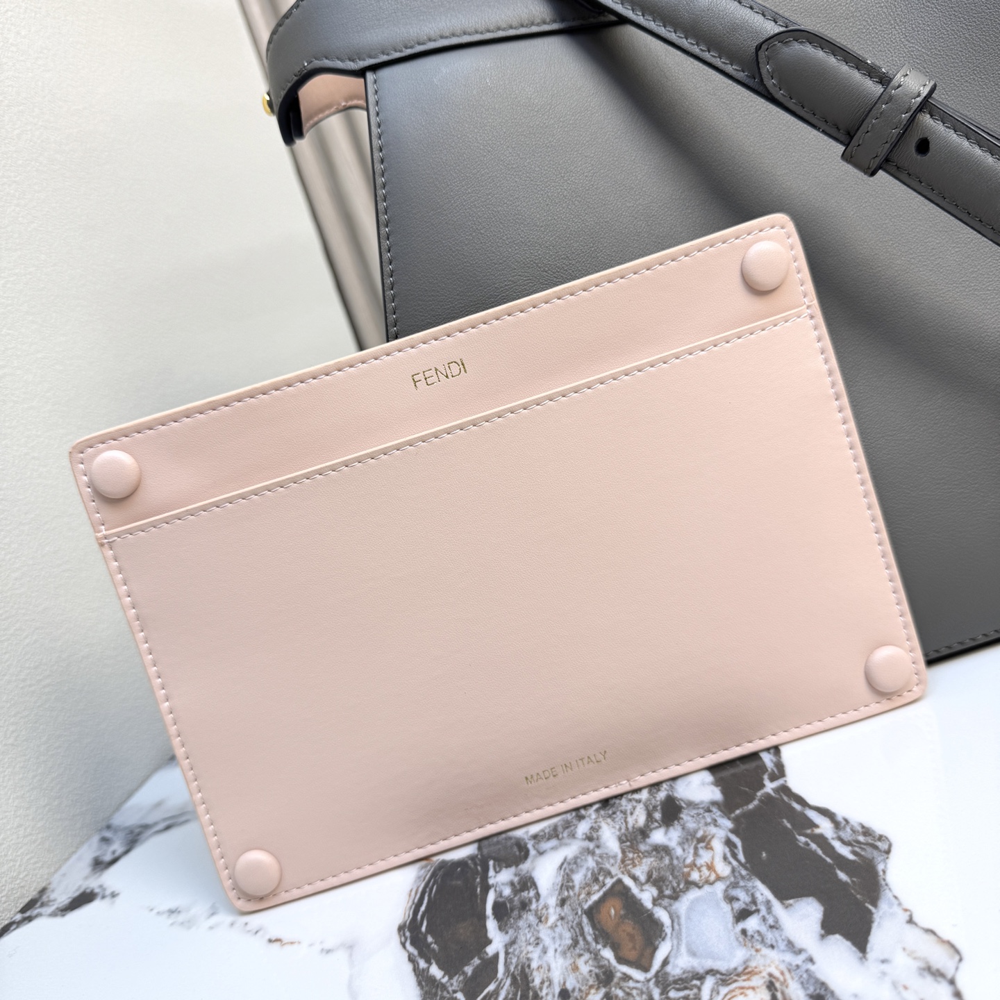 FENDI 一比一 Peekaboo 手提包 灰色拼接斜背款| 14 FENDI 一比一 Peekaboo 手提包 灰色拼接斜背款
