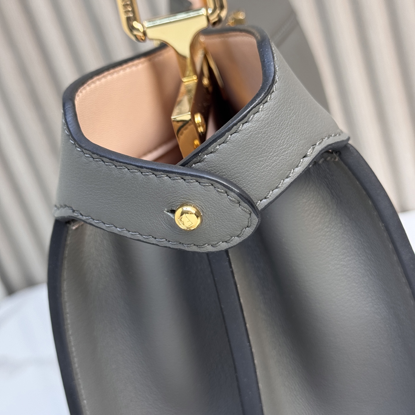 FENDI 一比一 Peekaboo 手提包 灰色拼接斜背款| 10 FENDI 一比一 Peekaboo 手提包 灰色拼接斜背款