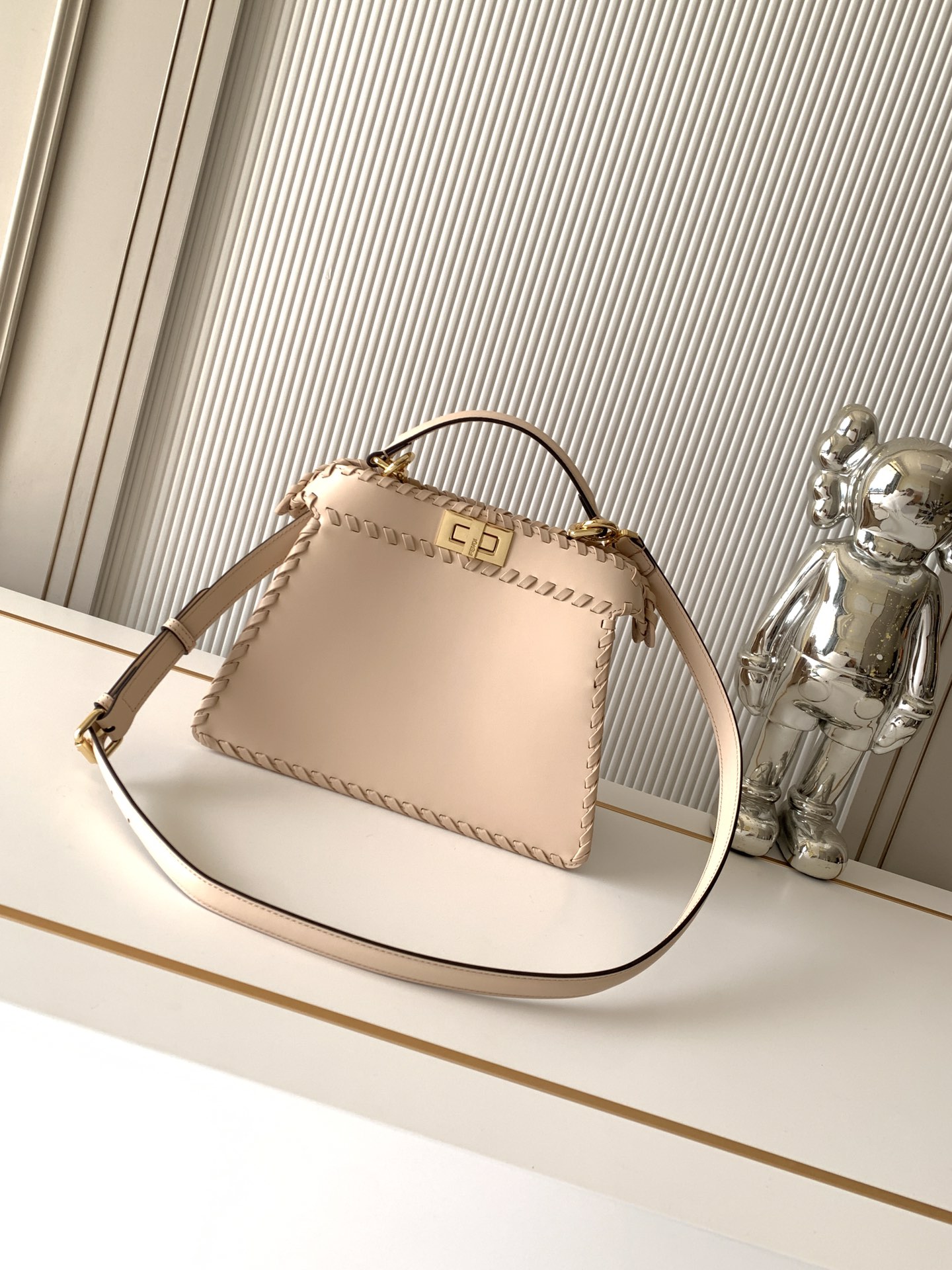 Fendi A貨 Peekaboo 編織款 手提包 米色多色設計| 14 Fendi A貨 Peekaboo 編織款 手提包 米色多色設計