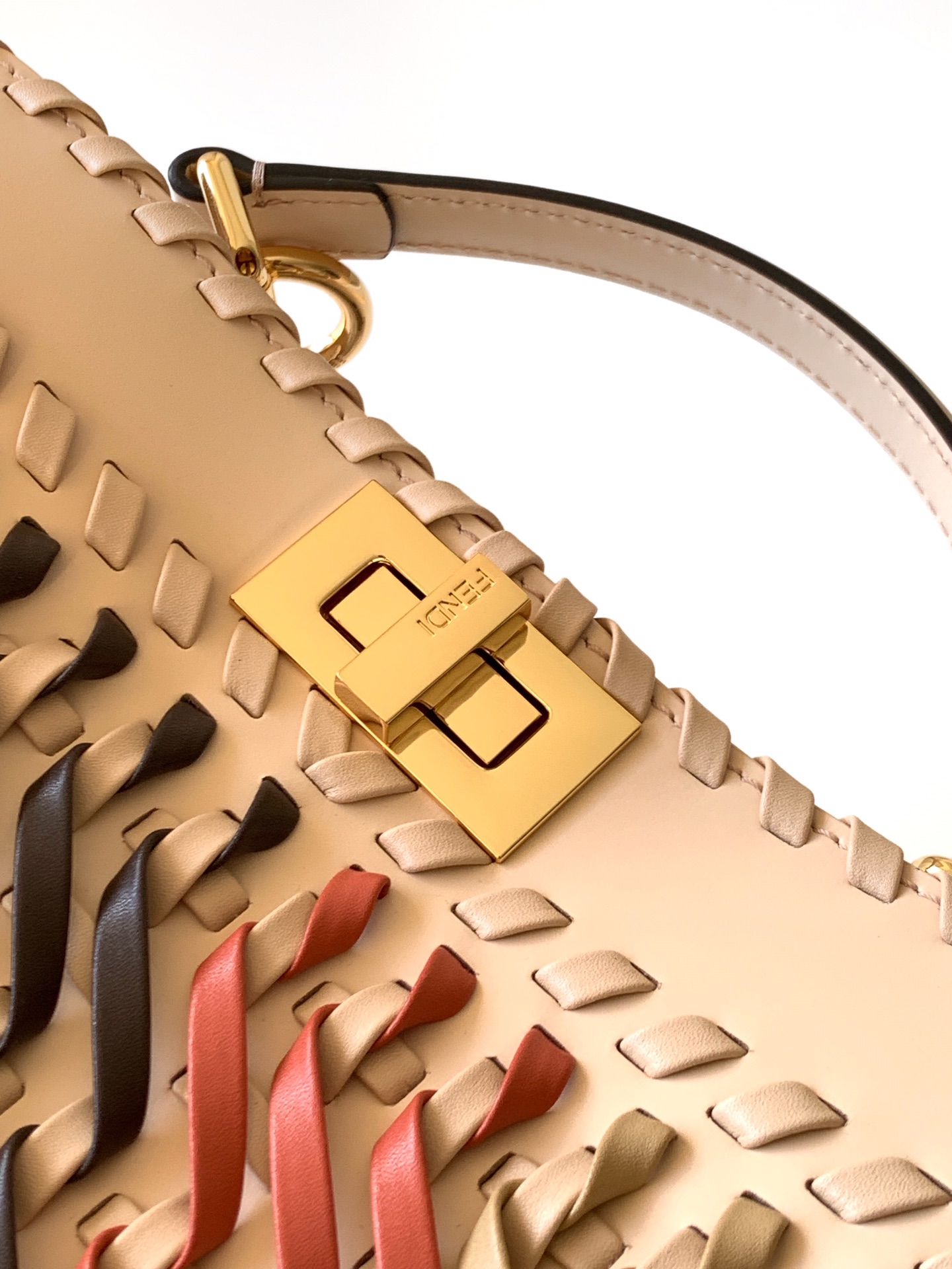 Fendi A貨 Peekaboo 編織款 手提包 米色多色設計| 9 Fendi A貨 Peekaboo 編織款 手提包 米色多色設計