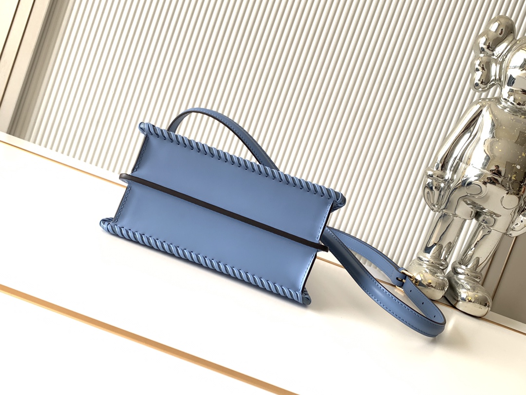 Fendi 原單 Peekaboo 編織迷你包 藍色拼色斜背包| 12 Fendi 原單 Peekaboo 編織迷你包 藍色拼色斜背包