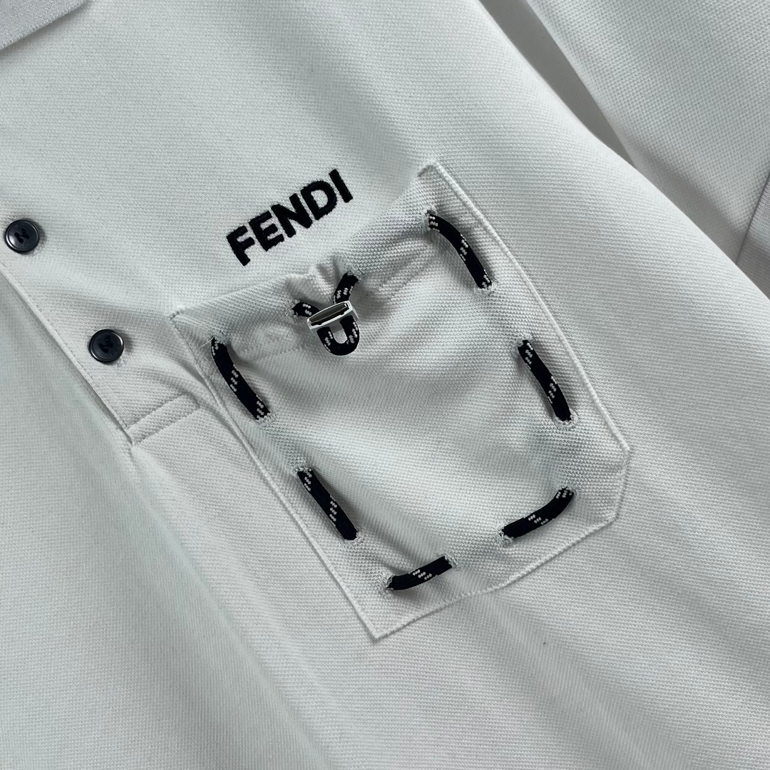 Fendi原單翻領POLO短袖 精品口袋設計休閒男裝| 11 Fendi原單翻領POLO短袖 精品口袋設計休閒男裝