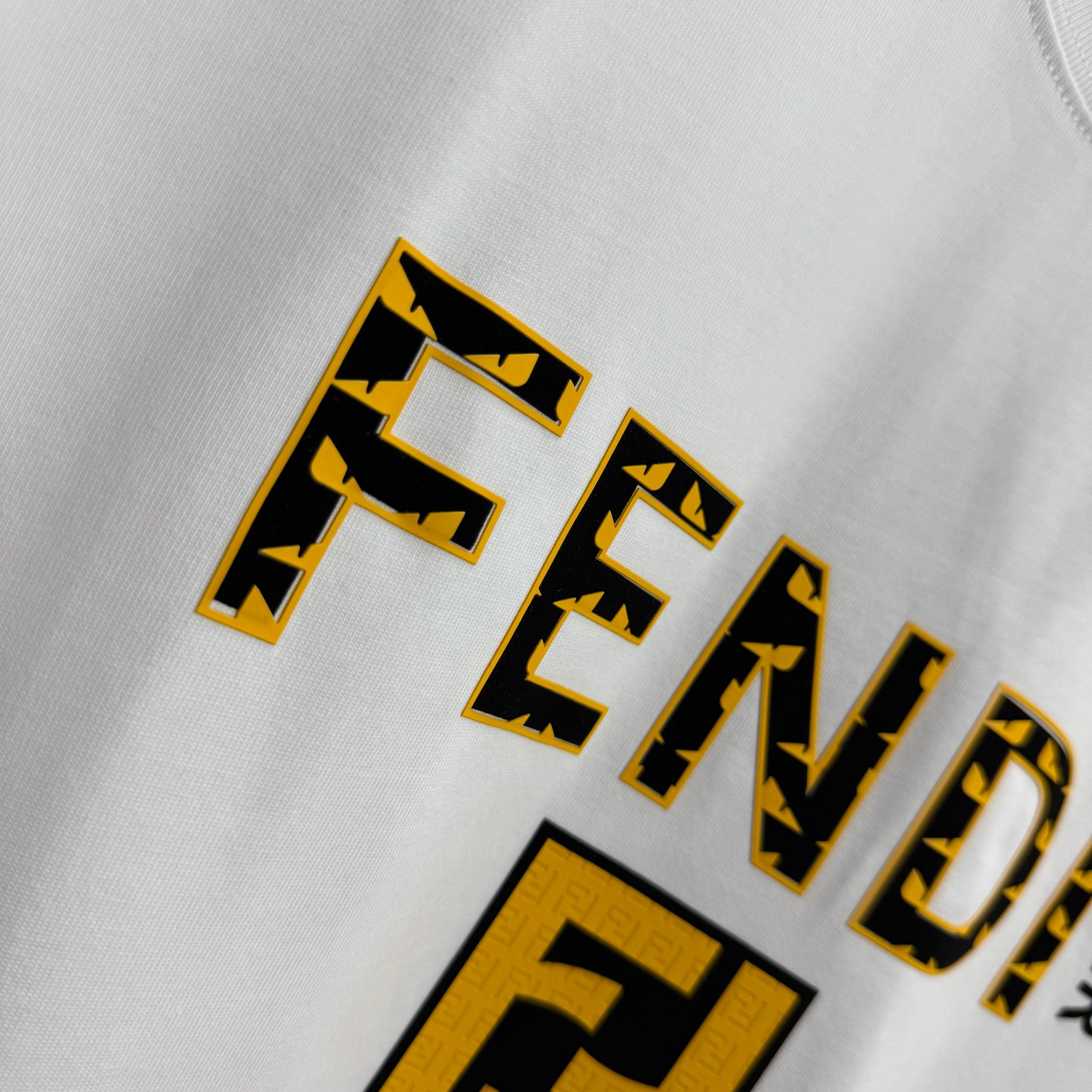 FENDI高仿字母印花圓領短袖T恤男士潮流上衣| 9 FENDI高仿字母印花圓領短袖T恤男士潮流上衣