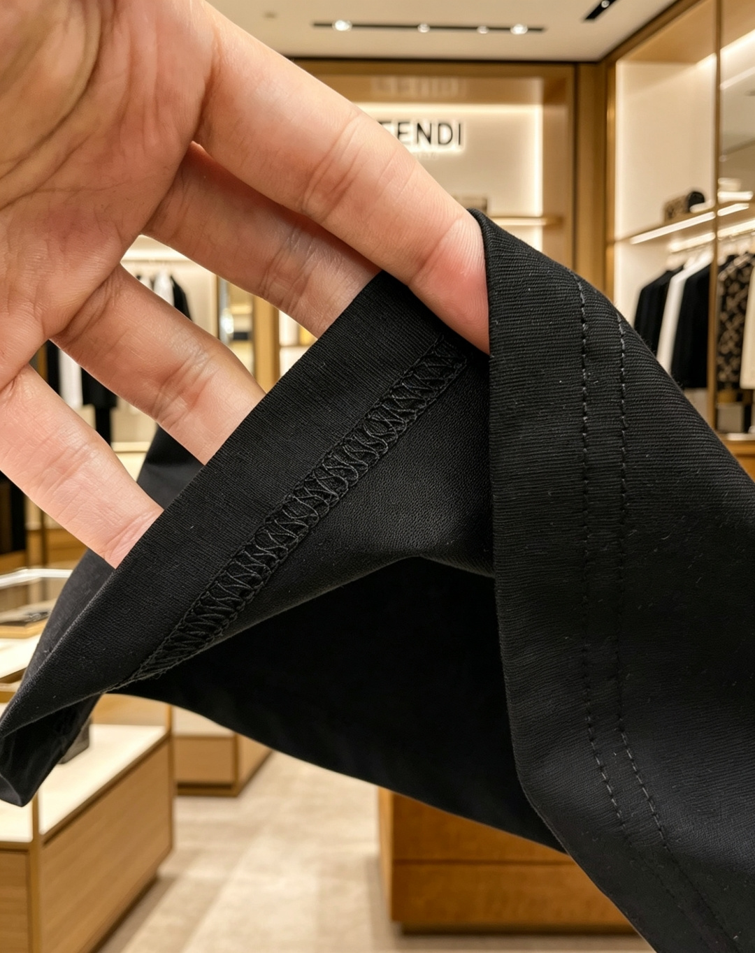 FENDI高仿FF立體壓紋短袖T恤男士潮流上衣黑色款| 8 FENDI高仿FF立體壓紋短袖T恤男士潮流上衣黑色款
