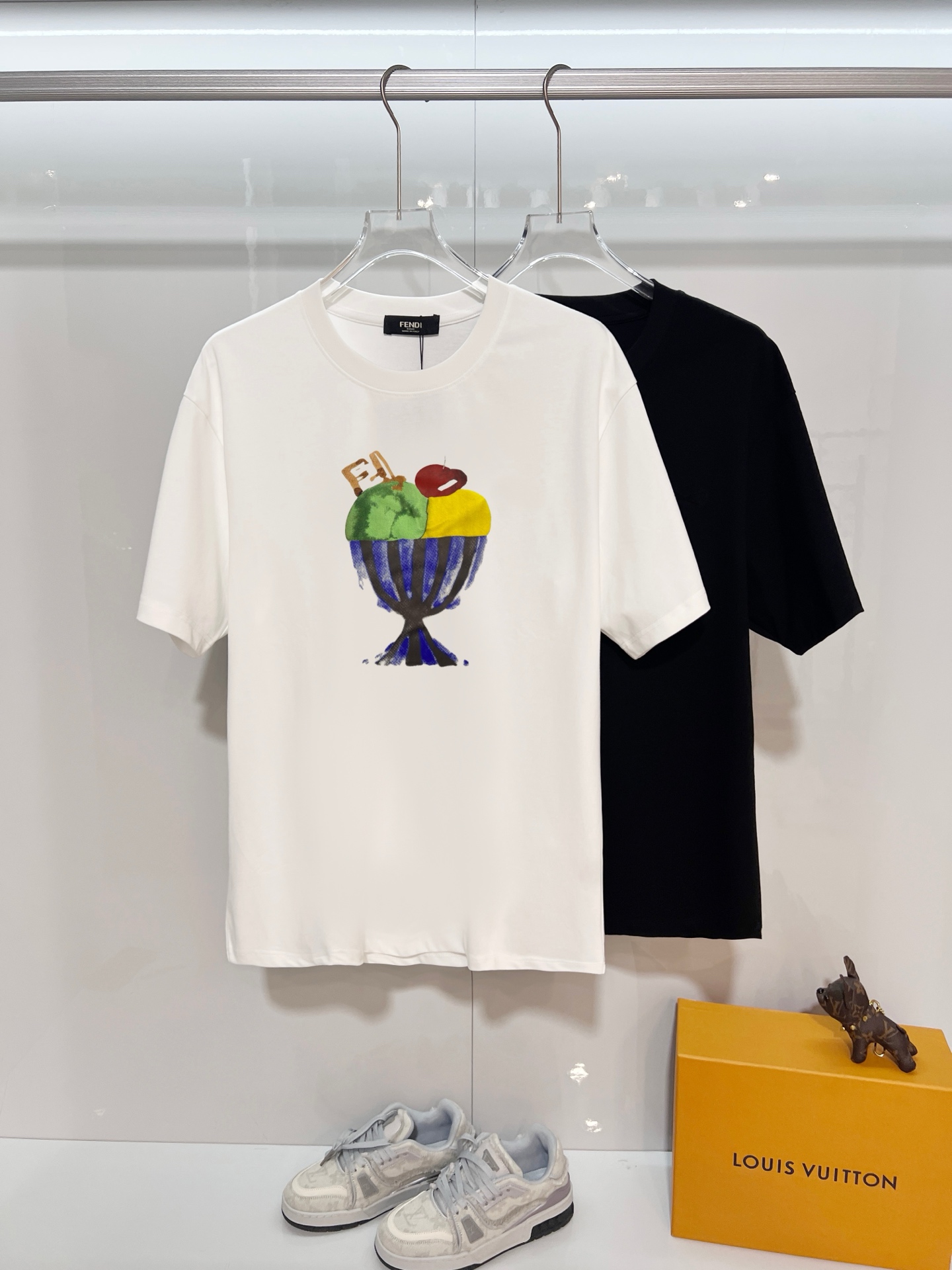 FENDI高仿冰淇淋印花短袖T恤潮流藝術風男裝| 16 FENDI高仿冰淇淋印花短袖T恤潮流藝術風男裝
