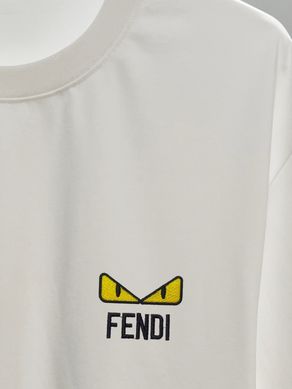 FENDI高仿小怪獸刺繡短袖T恤寬鬆休閒百搭款| 10 FENDI高仿小怪獸刺繡短袖T恤寬鬆休閒百搭款