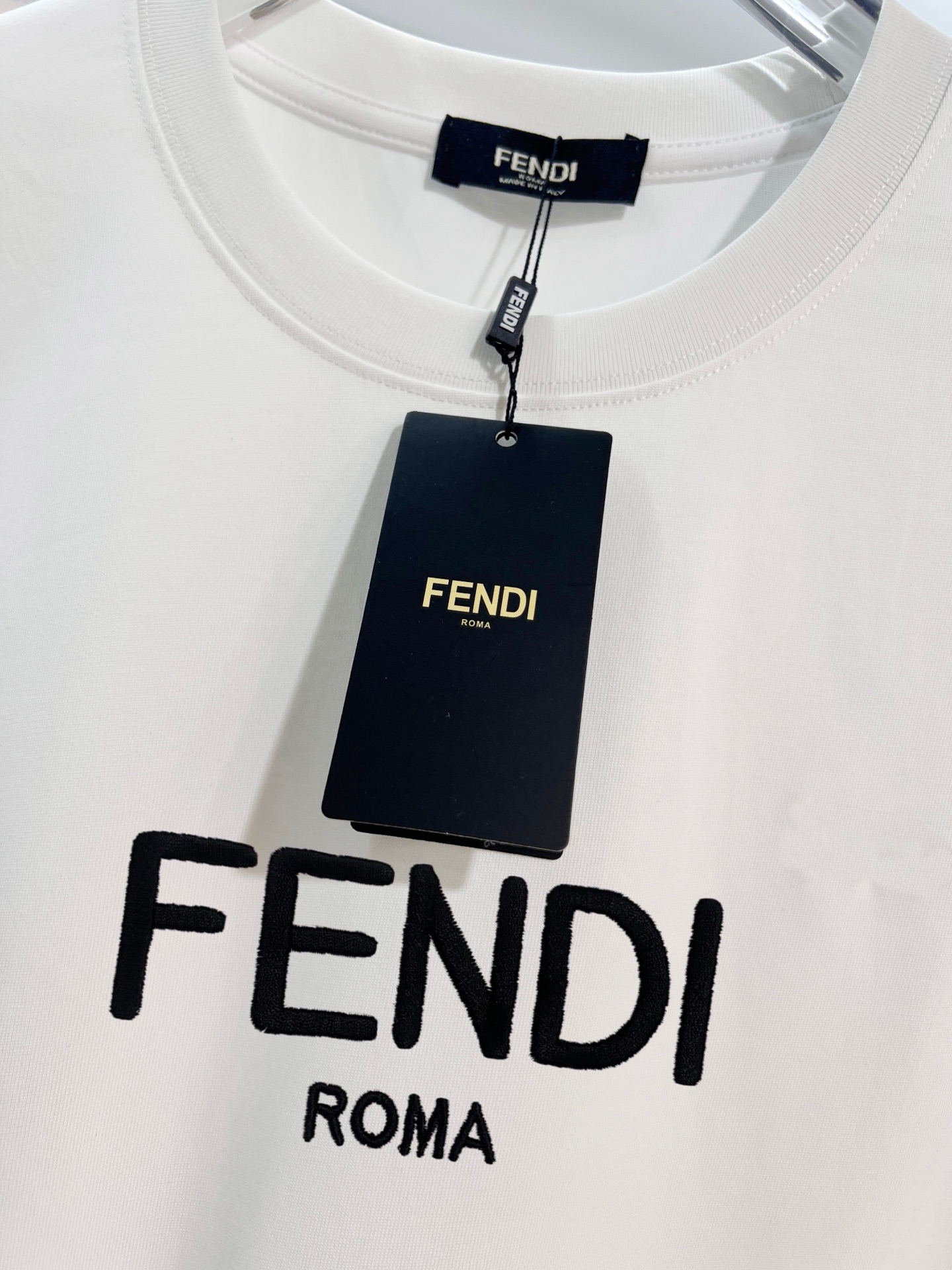 FENDI高仿ROMA字母純棉短袖T恤潮流休閒款| 11 FENDI高仿ROMA字母純棉短袖T恤潮流休閒款