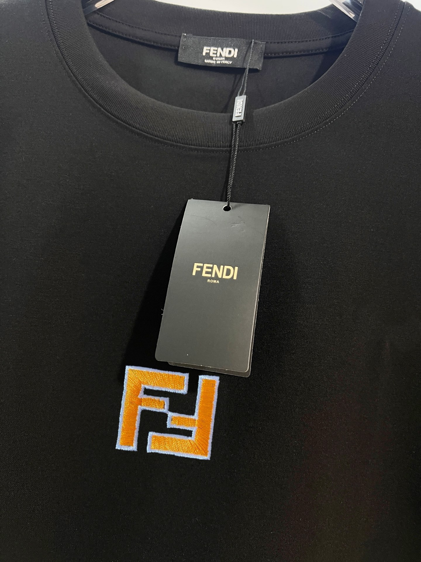 FENDI一比一FF刺繡短袖T恤純棉寬鬆潮流款| 11 FENDI一比一FF刺繡短袖T恤純棉寬鬆潮流款