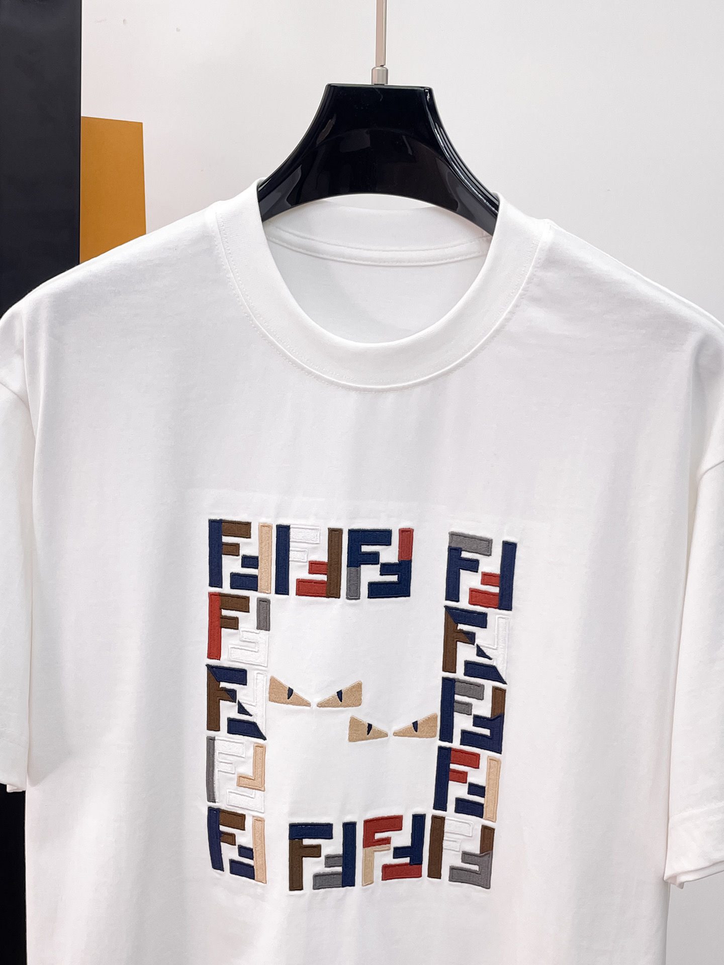 FENDI高仿FF滿版刺繡短袖T恤精品潮流男裝款| 13 FENDI高仿FF滿版刺繡短袖T恤精品潮流男裝款
