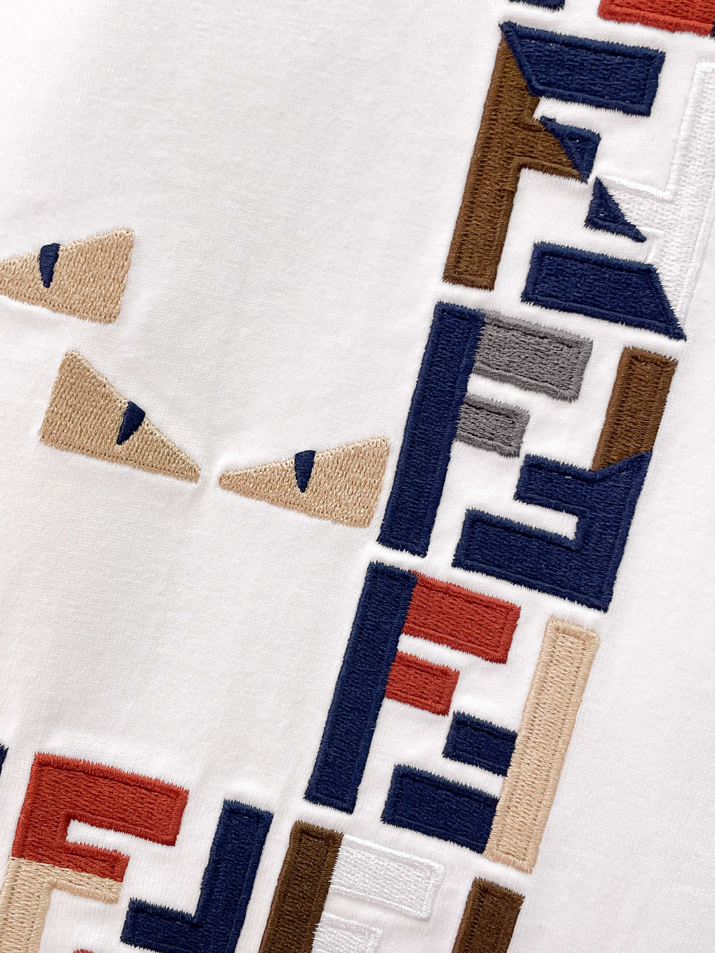 FENDI高仿FF滿版刺繡短袖T恤精品潮流男裝款| 12 FENDI高仿FF滿版刺繡短袖T恤精品潮流男裝款