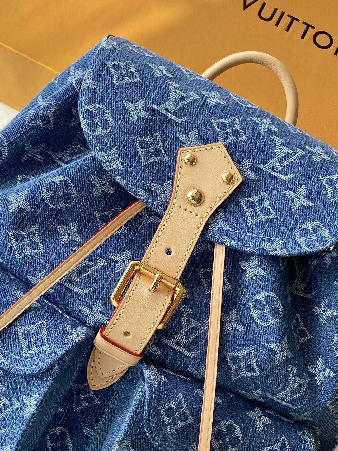 LV一比一藍色丹寧後背包 潮流Monogram雙肩包| 11 LV一比一藍色丹寧後背包 潮流Monogram雙肩包